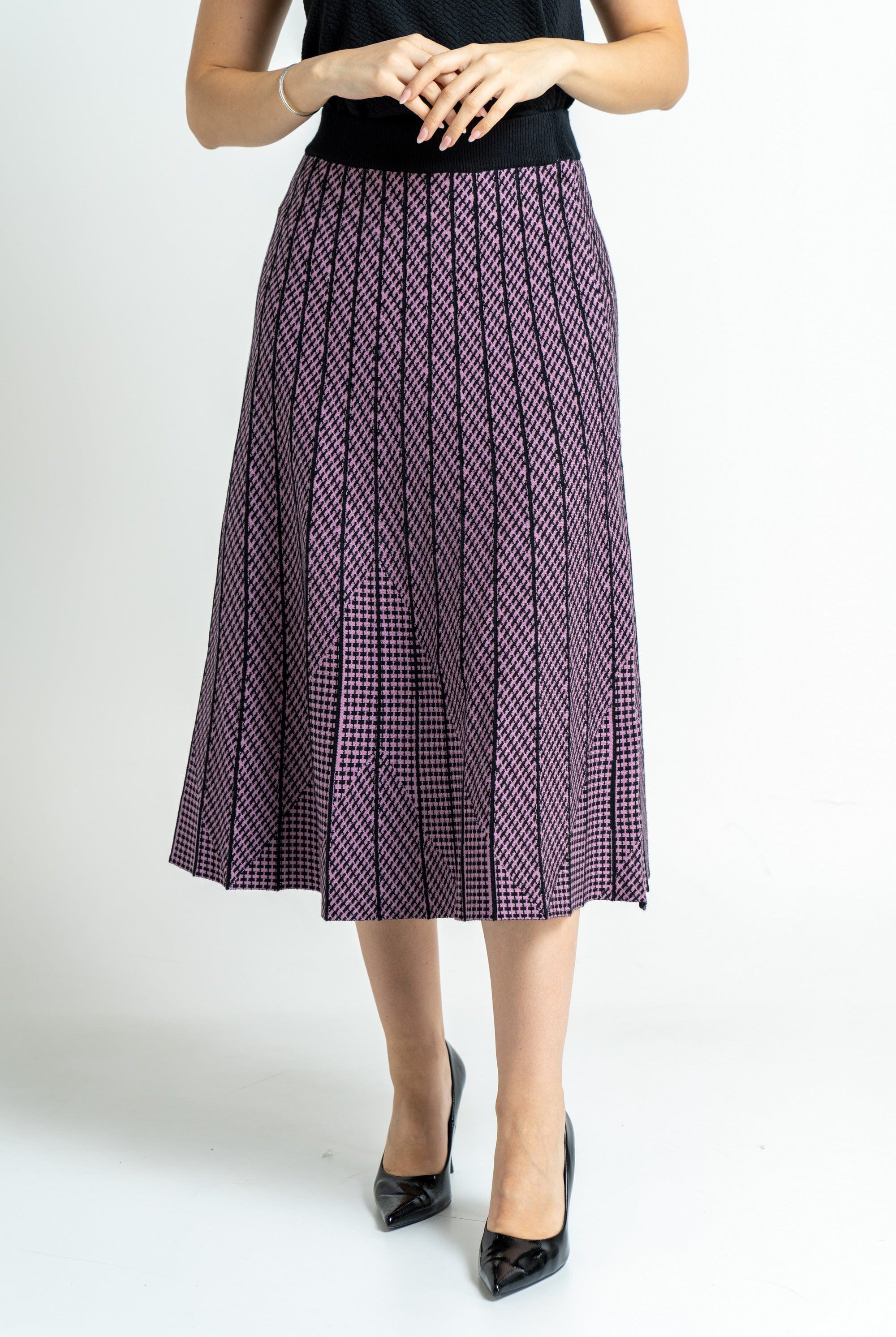 ميكا تنورة ميدي نسائية منسوجة