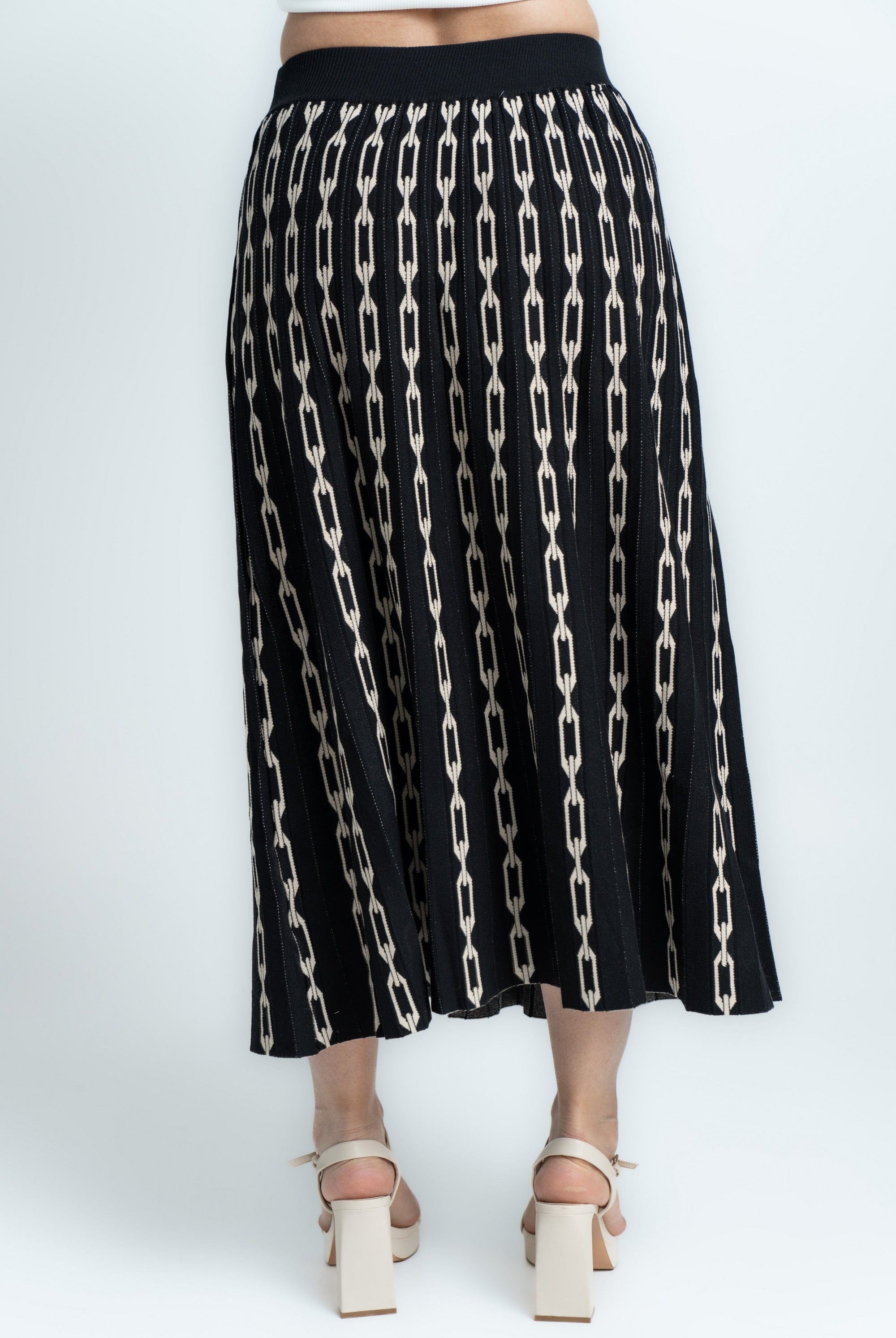 ميكا تنورة ميدي منقوش بالطول نسائي