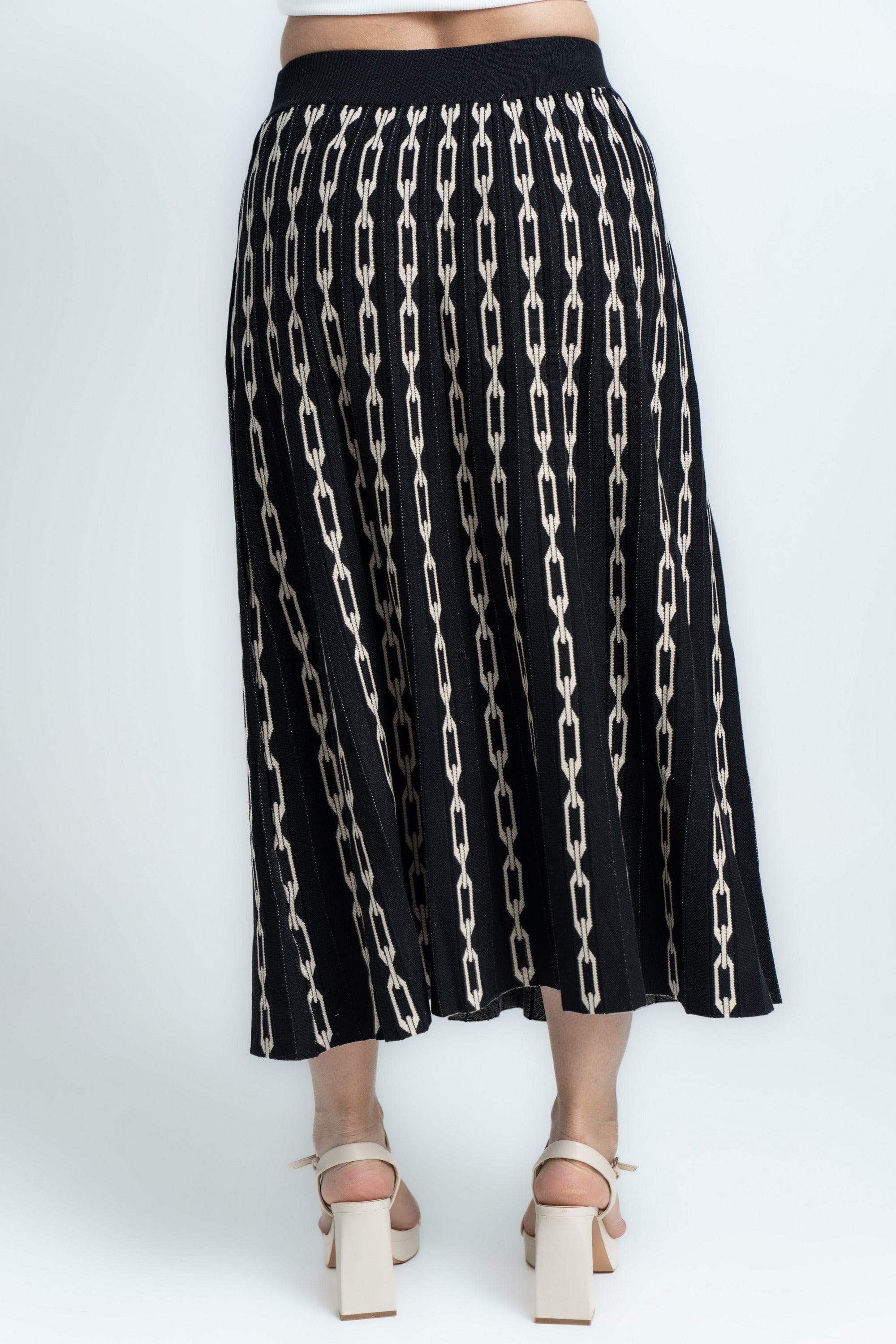 ميكا تنورة ميدي منقوش بالطول نسائي