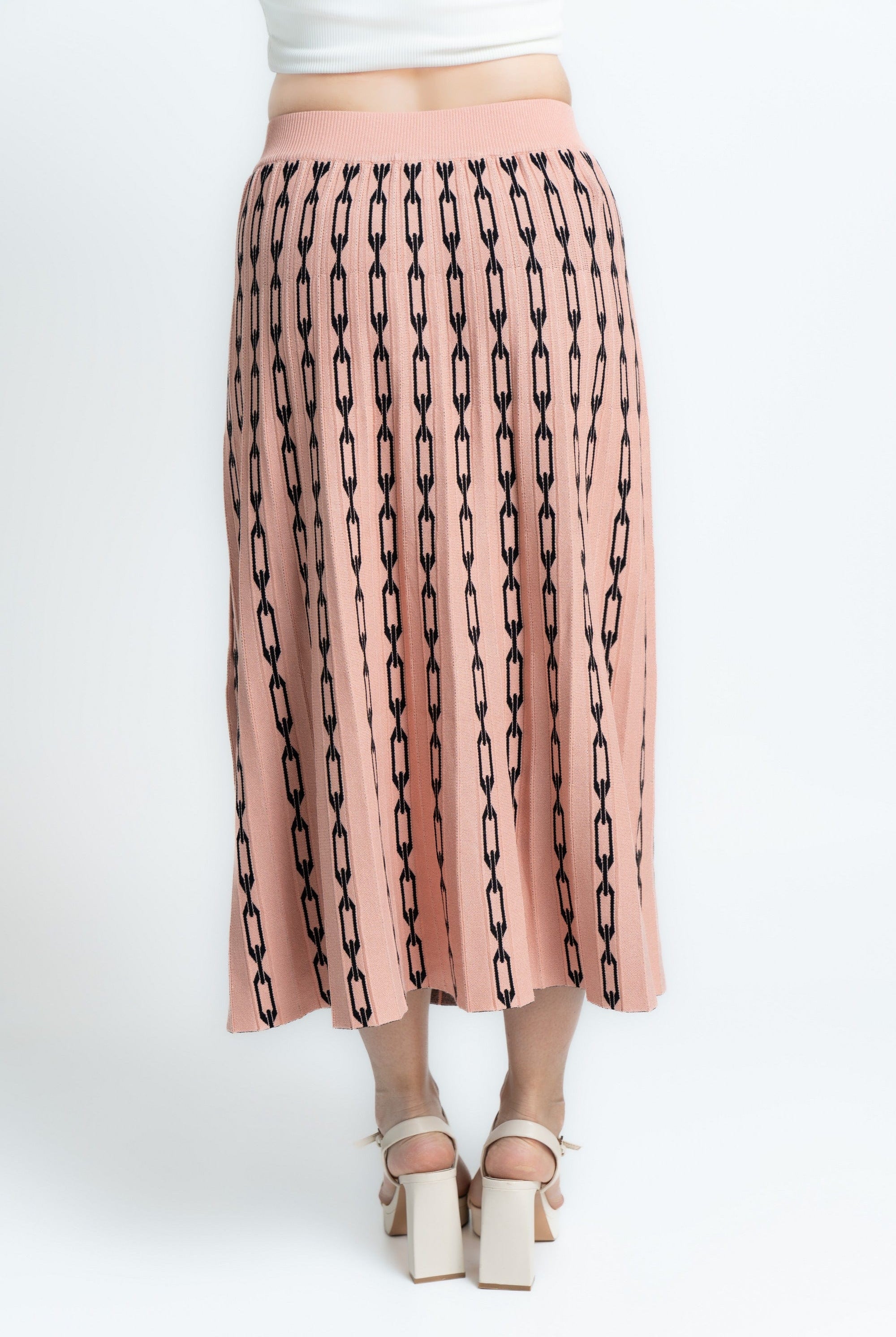 ميكا تنورة ميدي منقوش بالطول نسائي