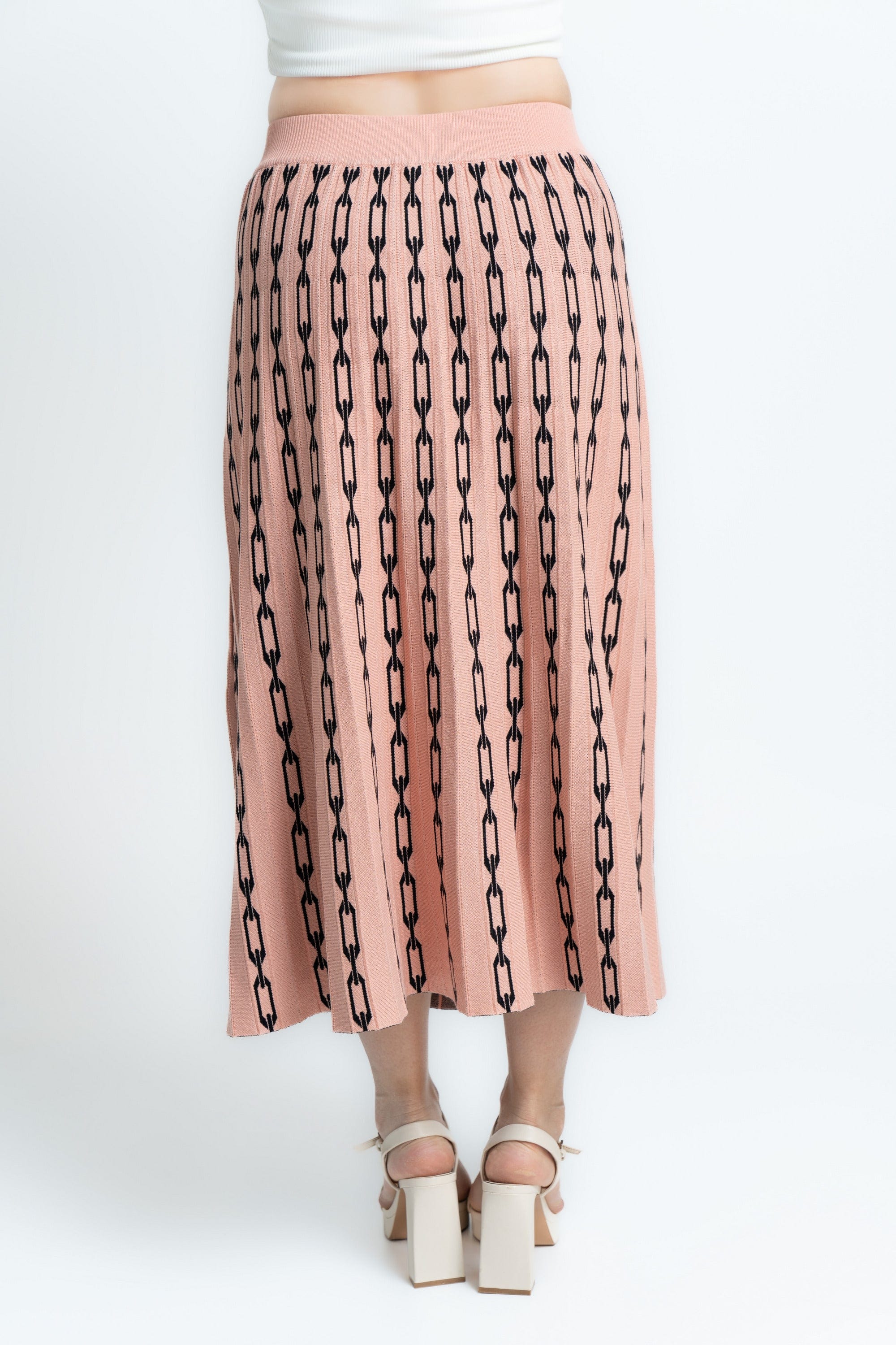 ميكا تنورة ميدي منقوش بالطول نسائي