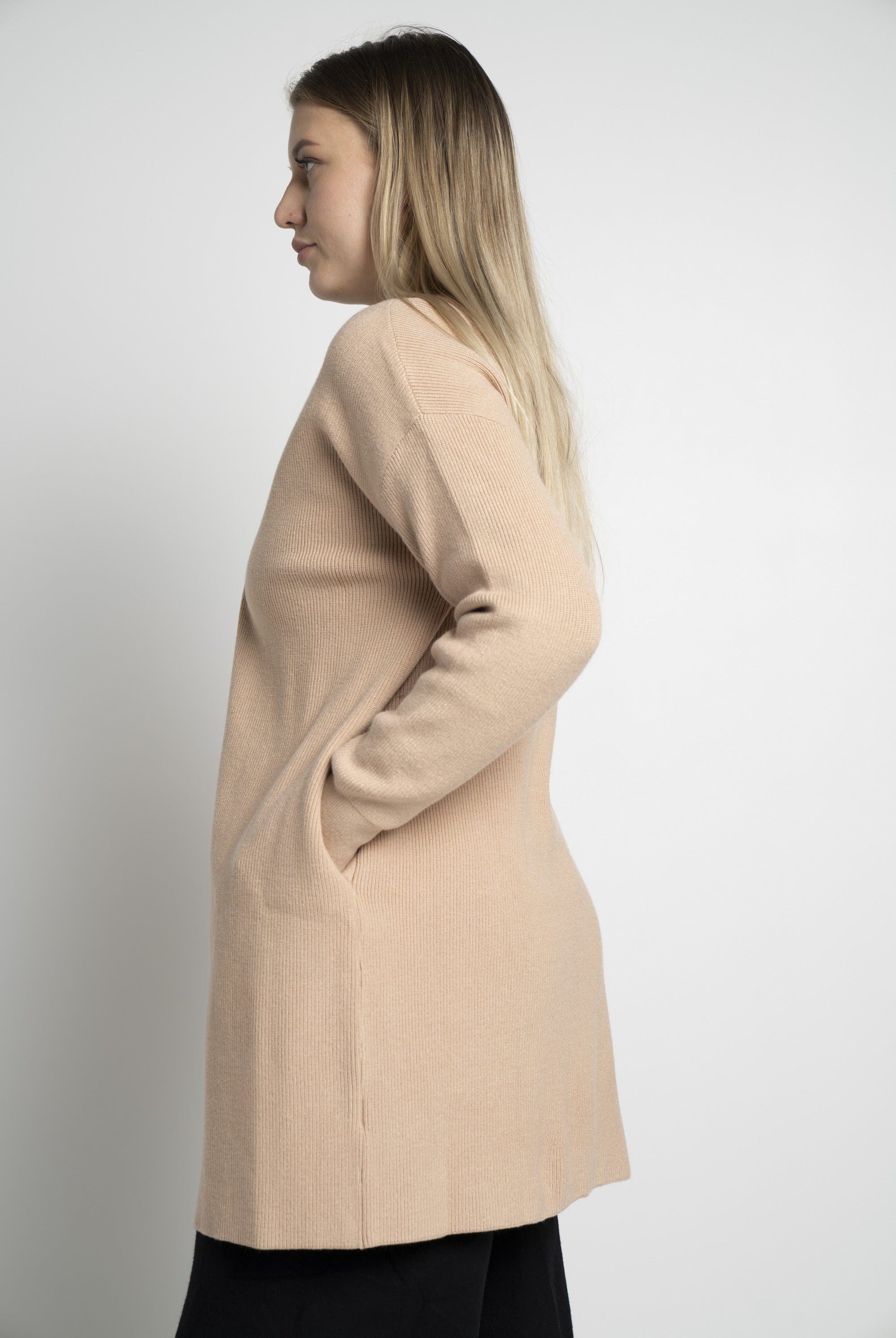 ميكا كارديجان بأكمام طويلة منسوج