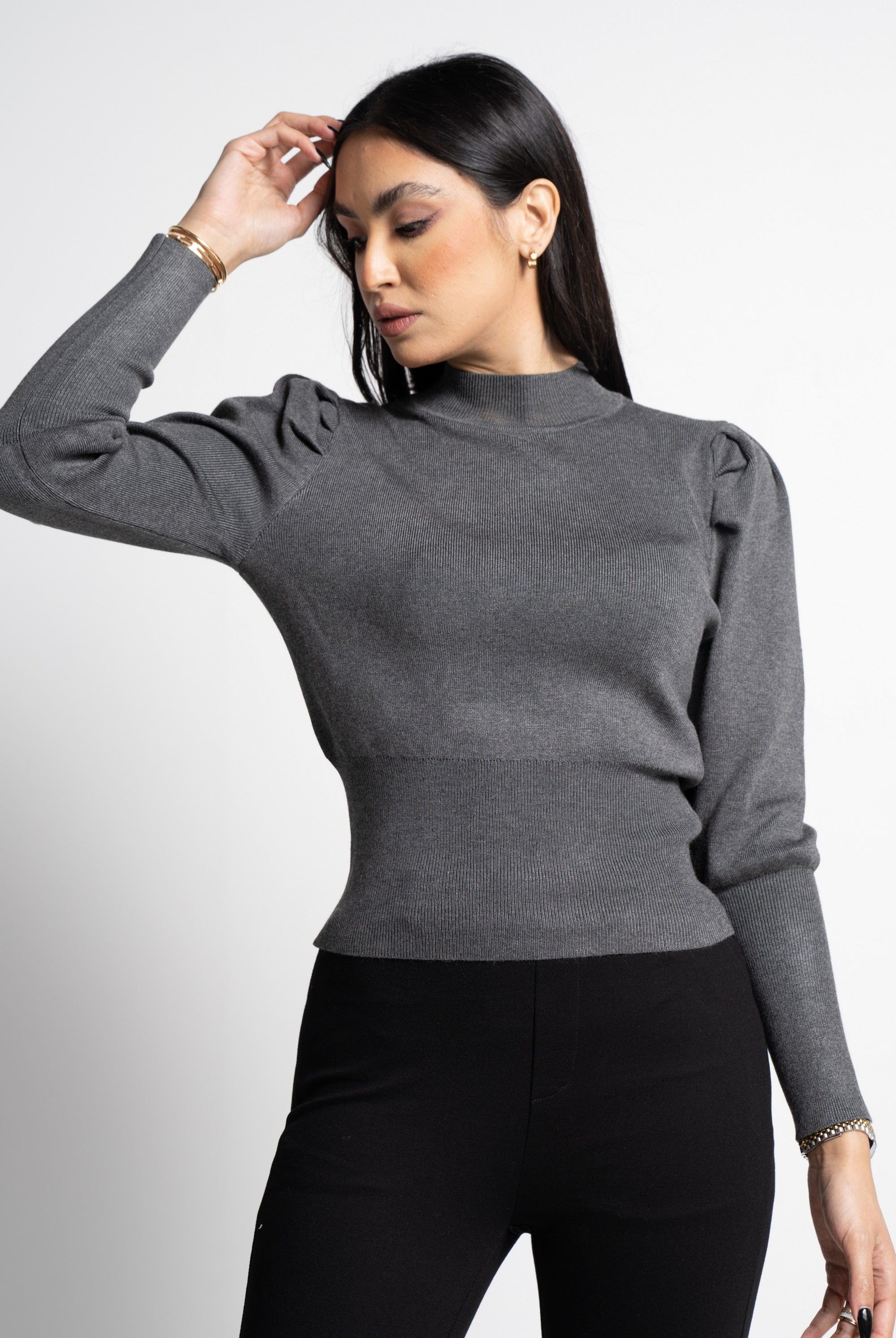 ميكا بلوفر بيزك سادة كم طويل نسائي