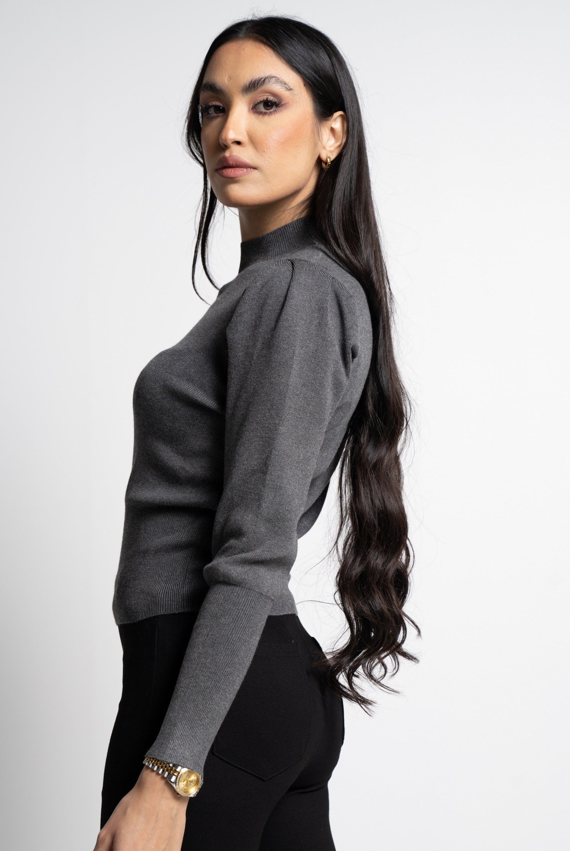 ميكا بلوفر بيزك سادة كم طويل نسائي