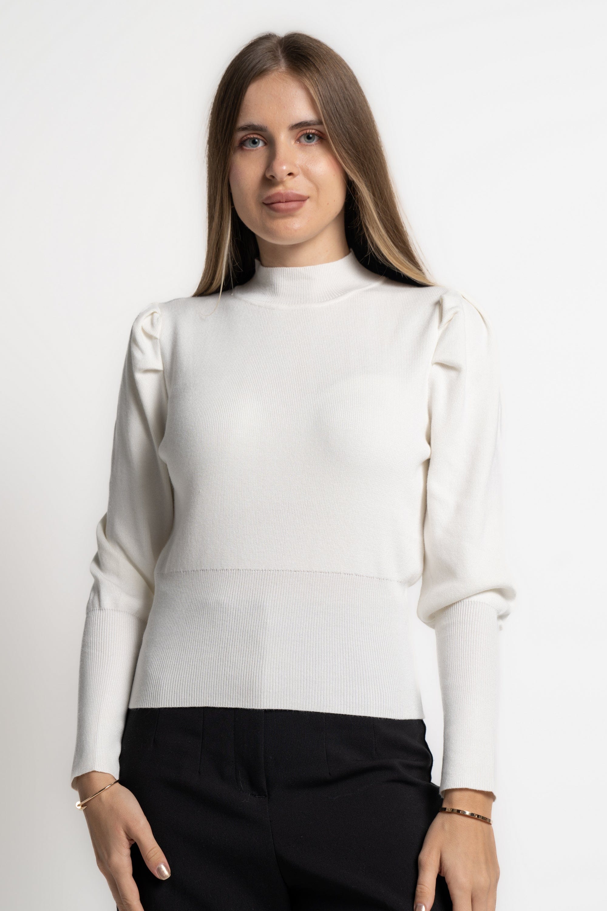 ميكا بلوفر بيزك سادة كم طويل نسائي