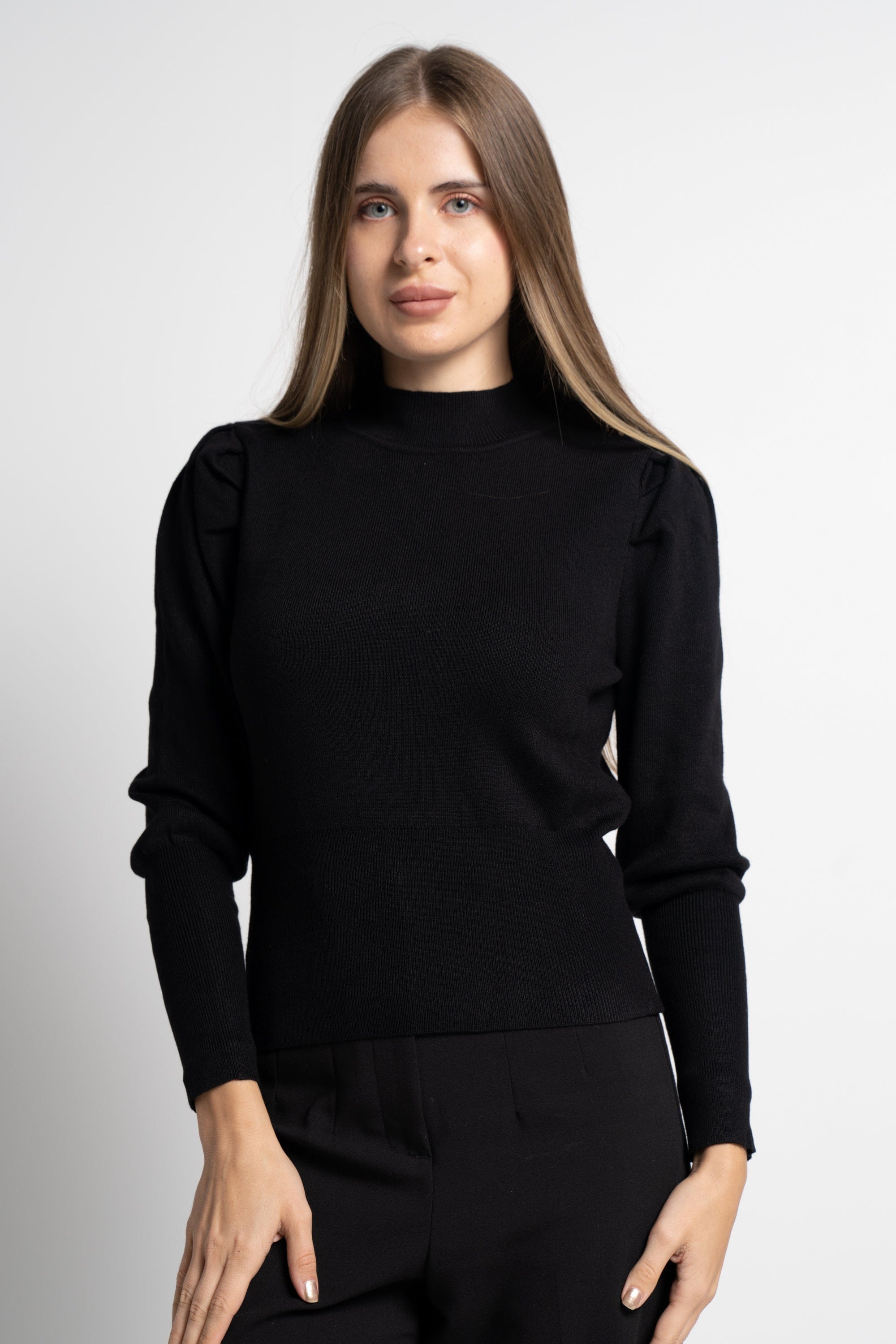 ميكا بلوفر بيزك سادة كم طويل نسائي