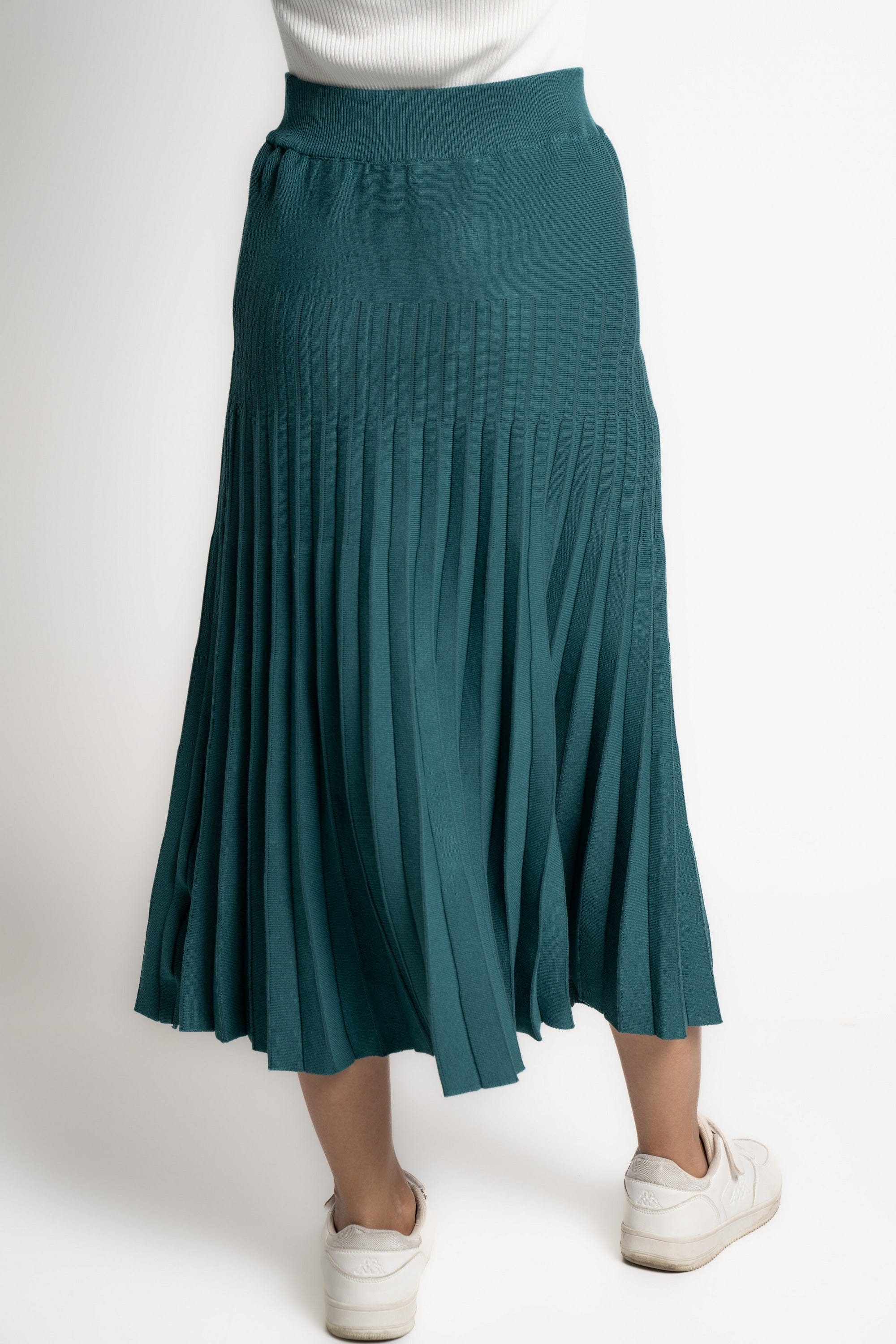 ميكا تنورة نسائي ميدي سادة بكسرات