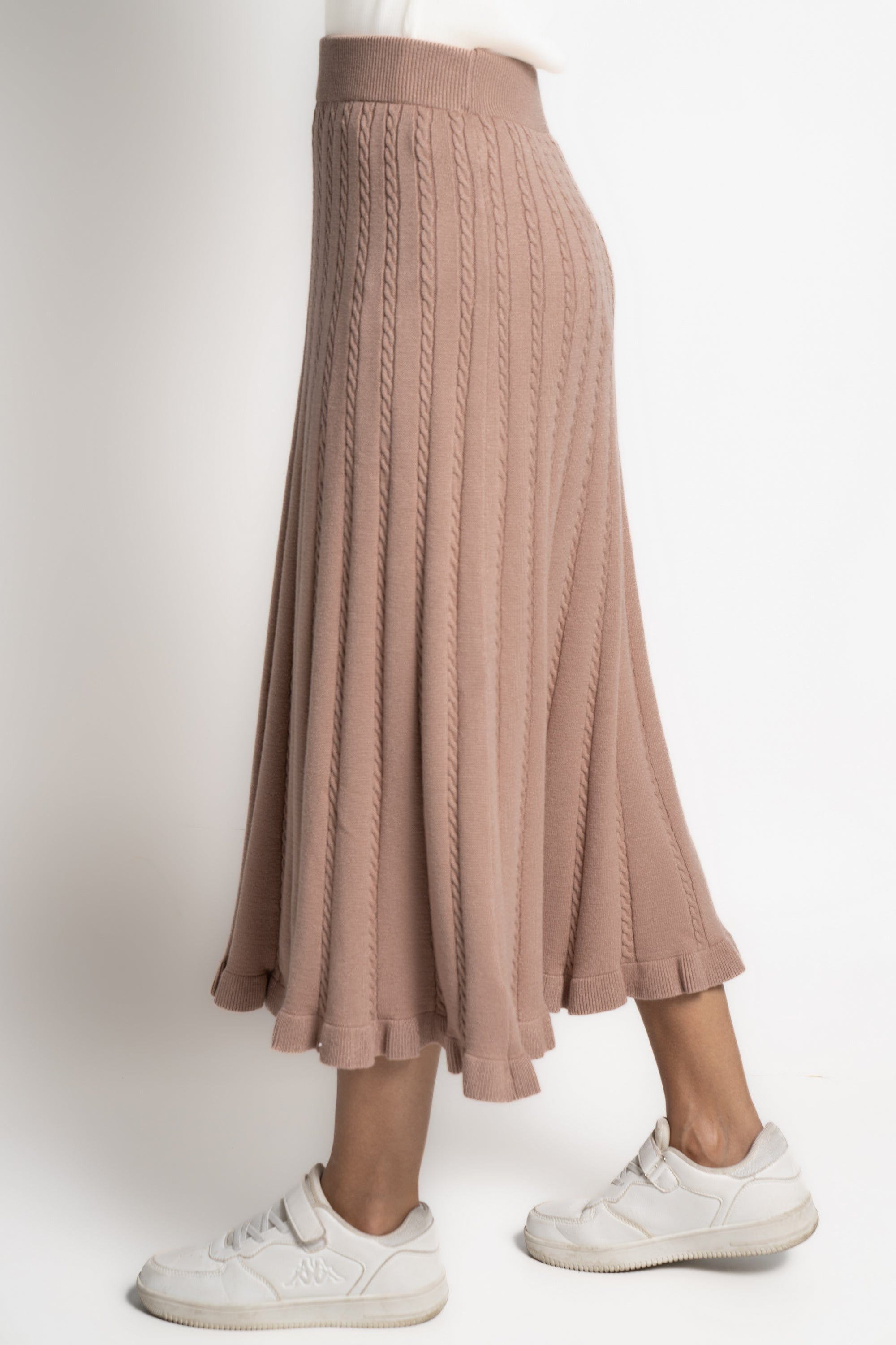 ميكا تنورة ميدي هاي ويست سادة نسائى