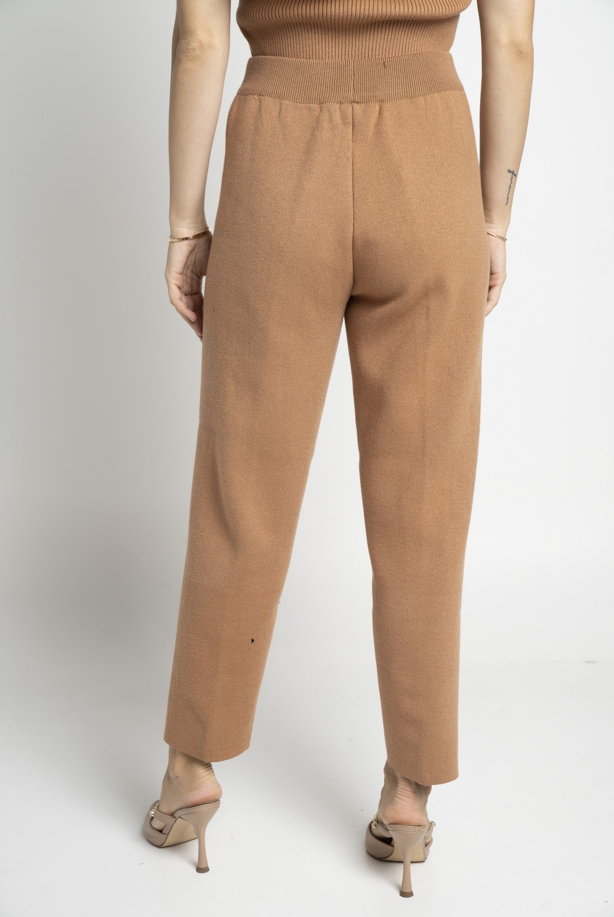 نتشي بنطلون سادة بخصر مطاطي نسائي