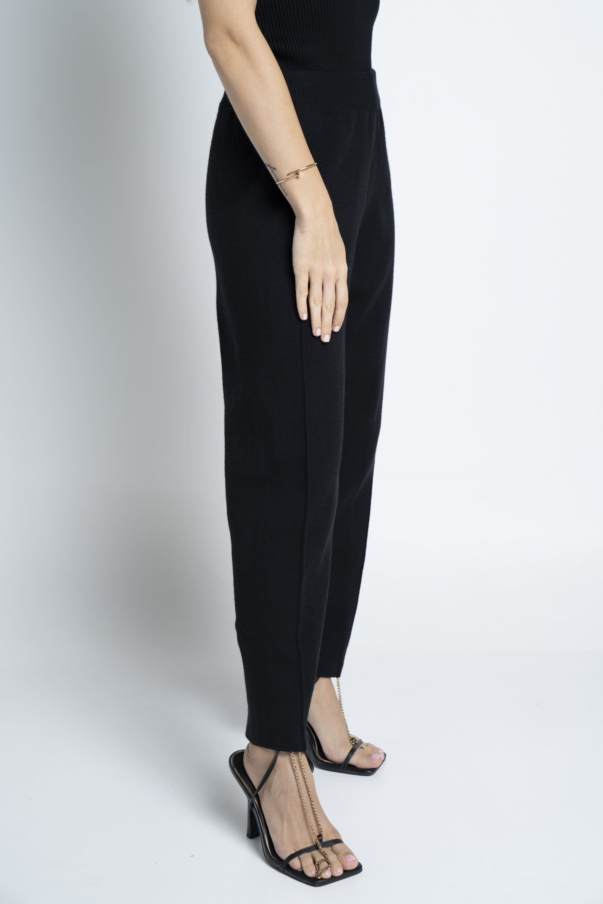 نتشي بنطلون سادة بخصر مطاطي نسائي