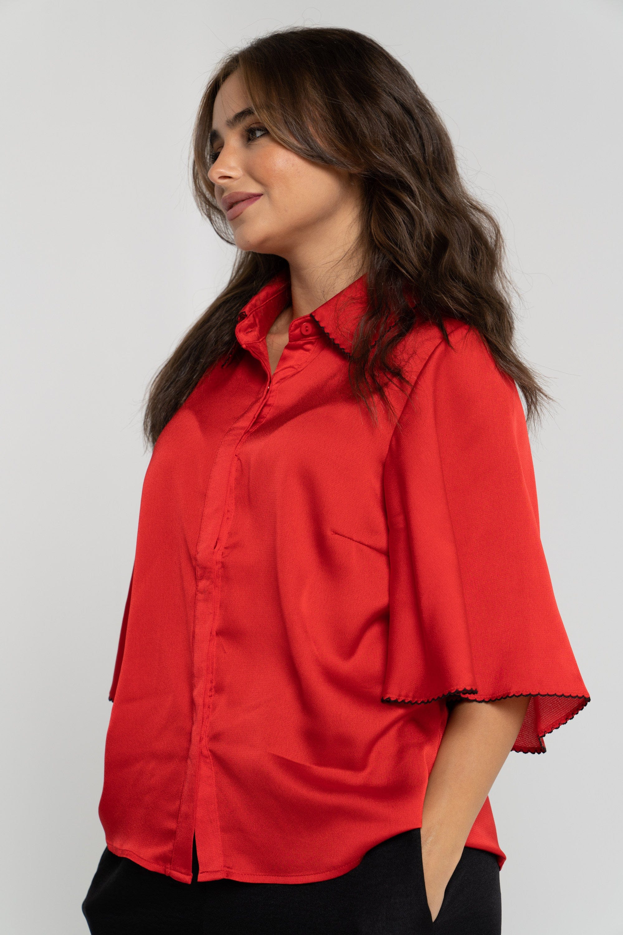 ميكا قميص بأكمام قصيرة سادة