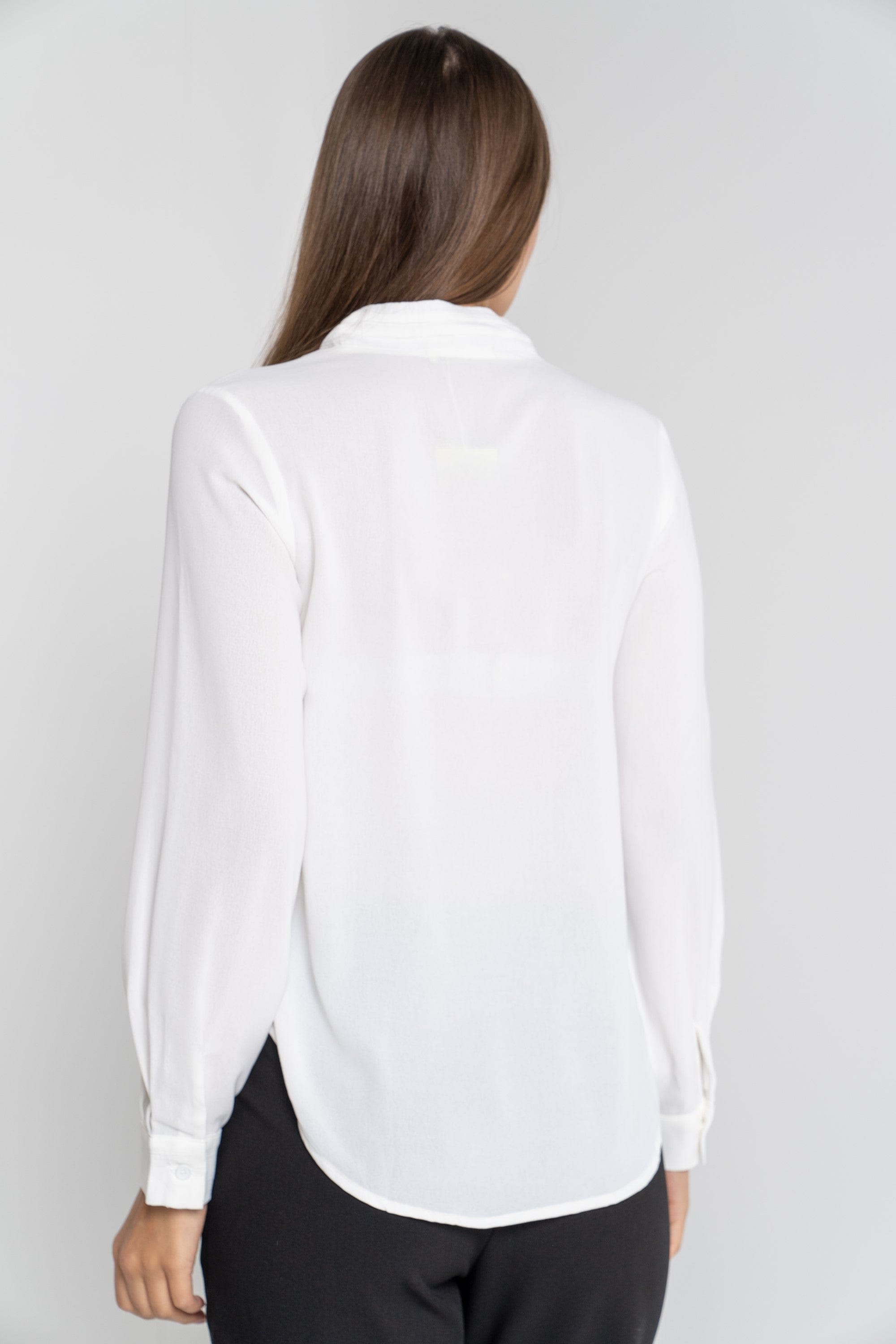 ميكا قميص سادة أكمام طويلة نسائي