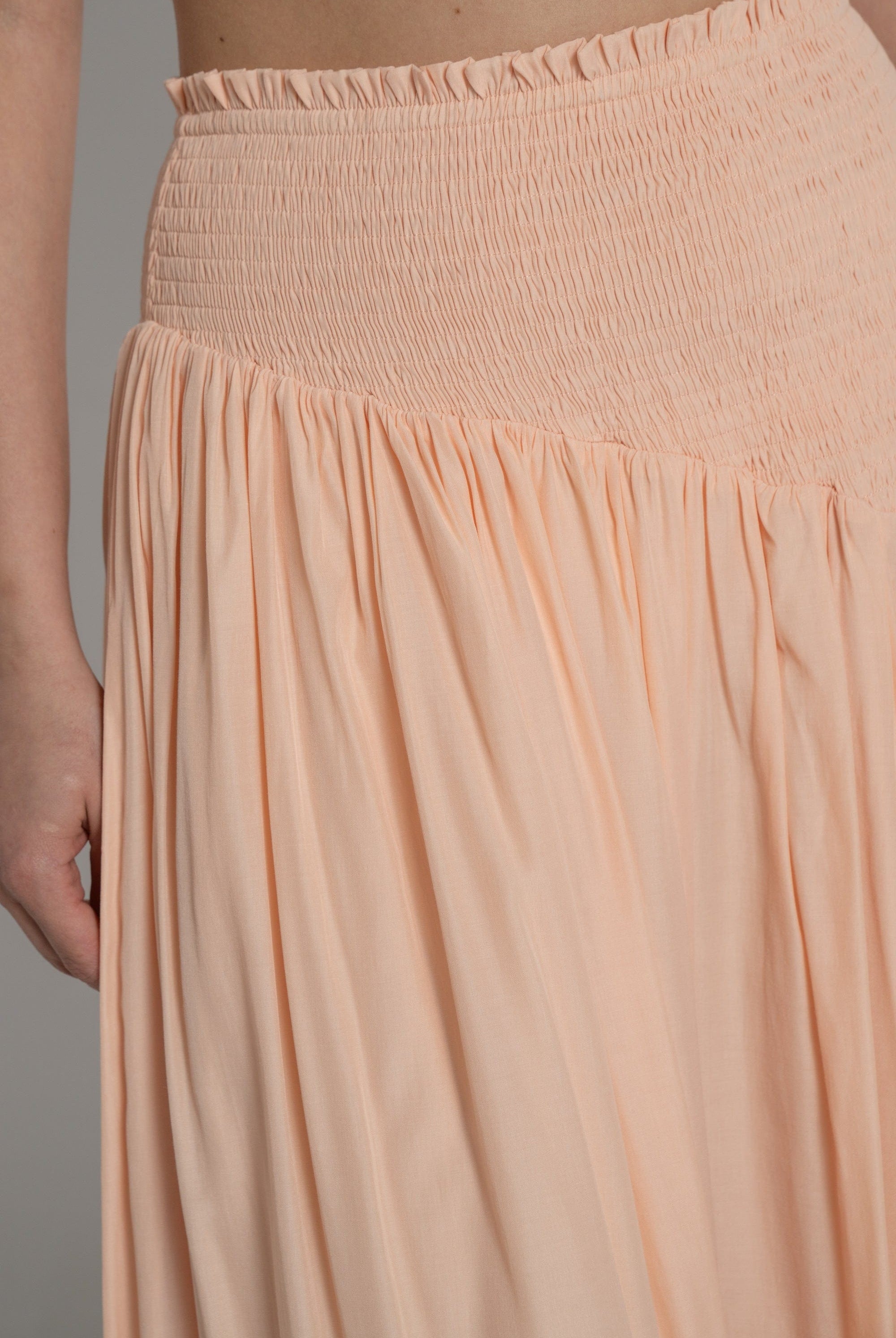 ميكا تنورة طويلة مطاطية من أعلى نسائي