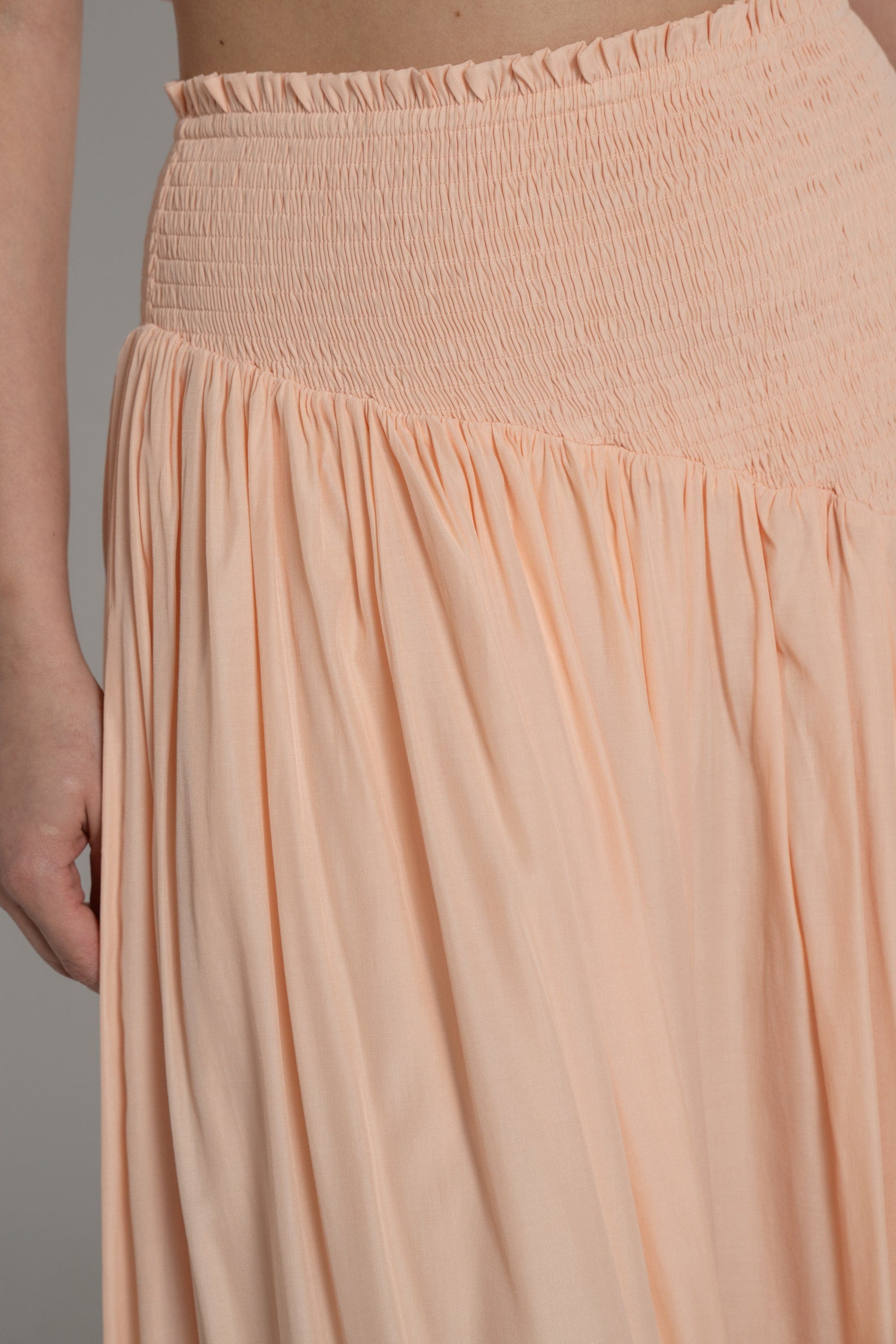 ميكا تنورة طويلة مطاطية من أعلى نسائي