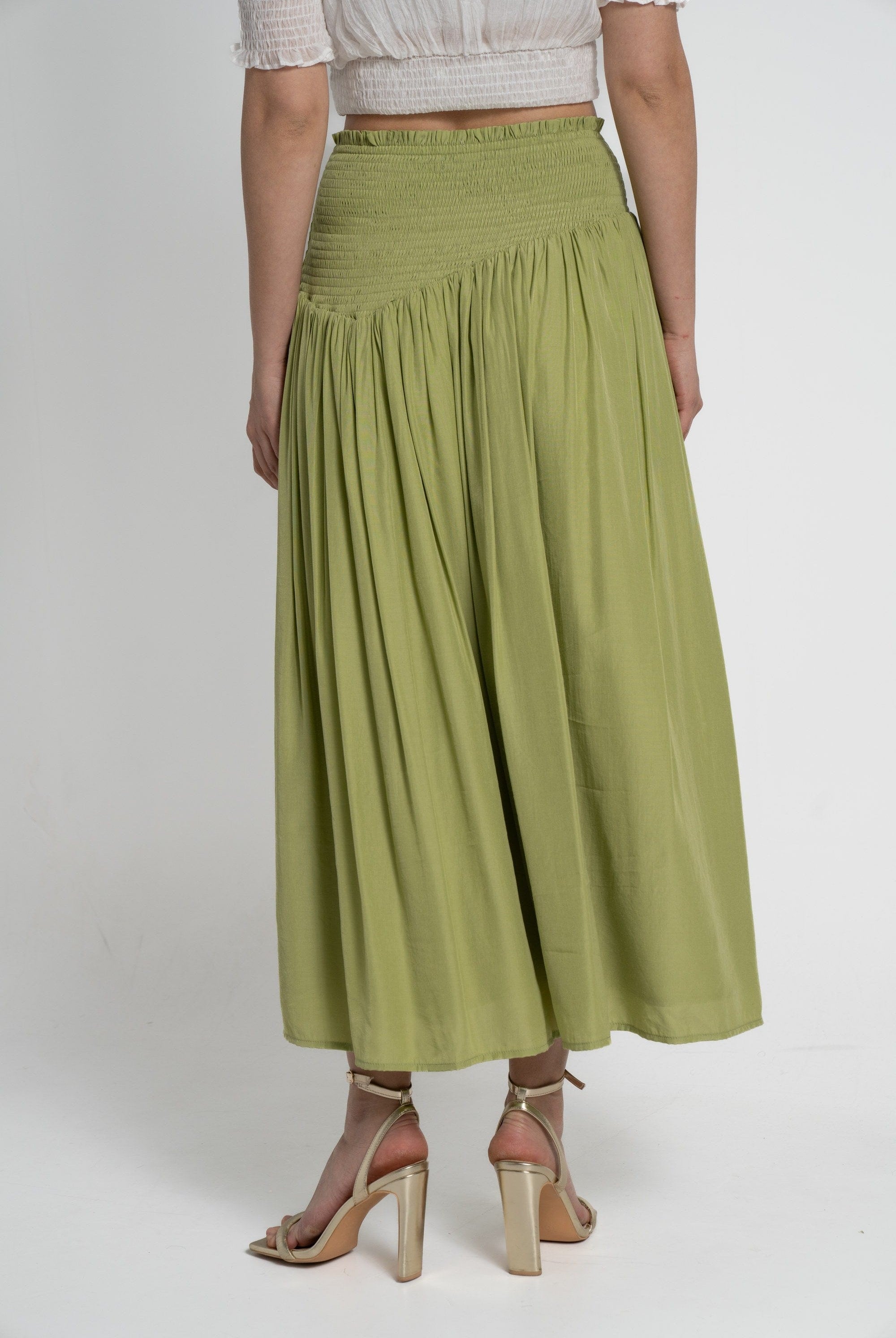 ميكا تنورة طويلة مطاطية من أعلى نسائي