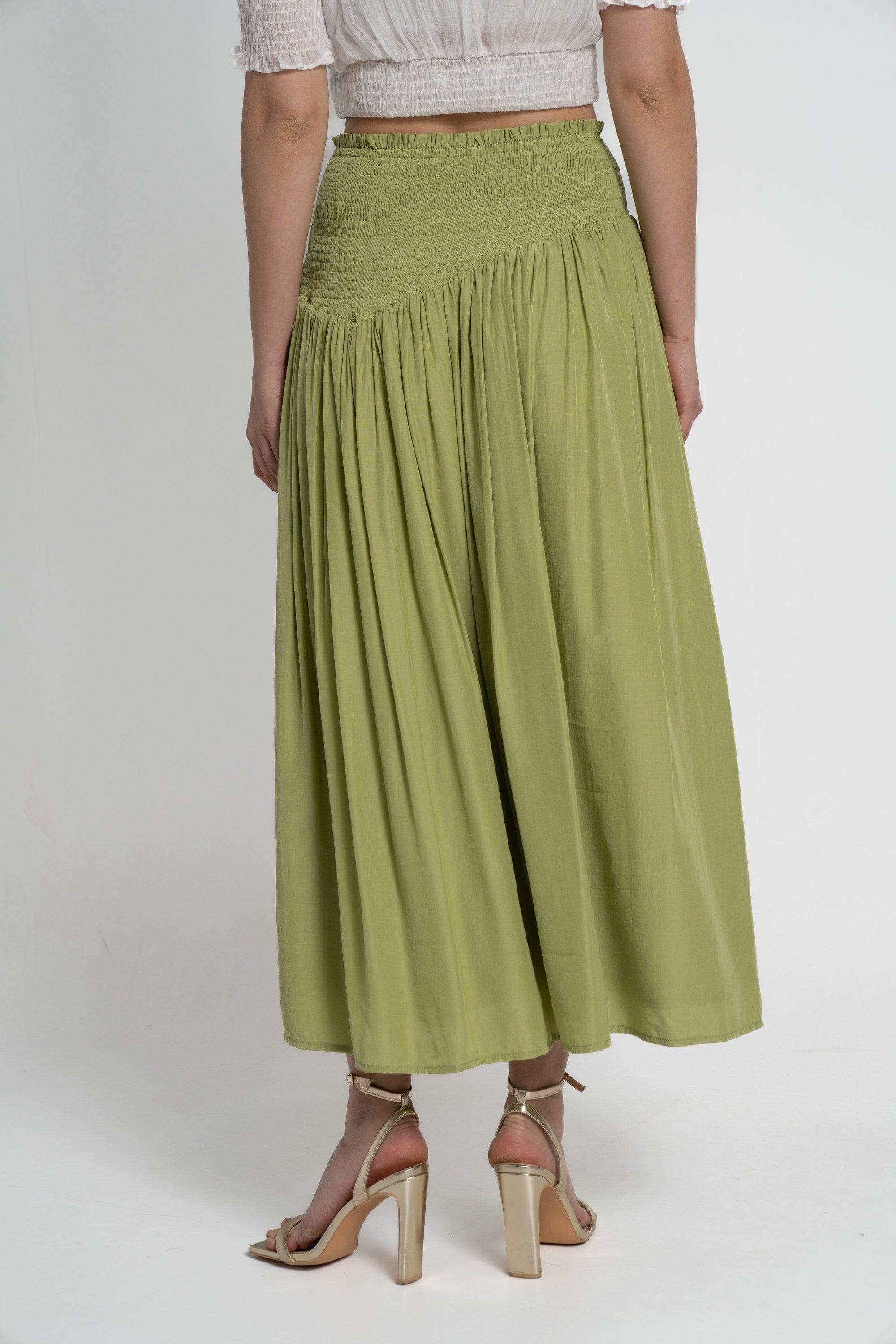 ميكا تنورة طويلة مطاطية من أعلى نسائي