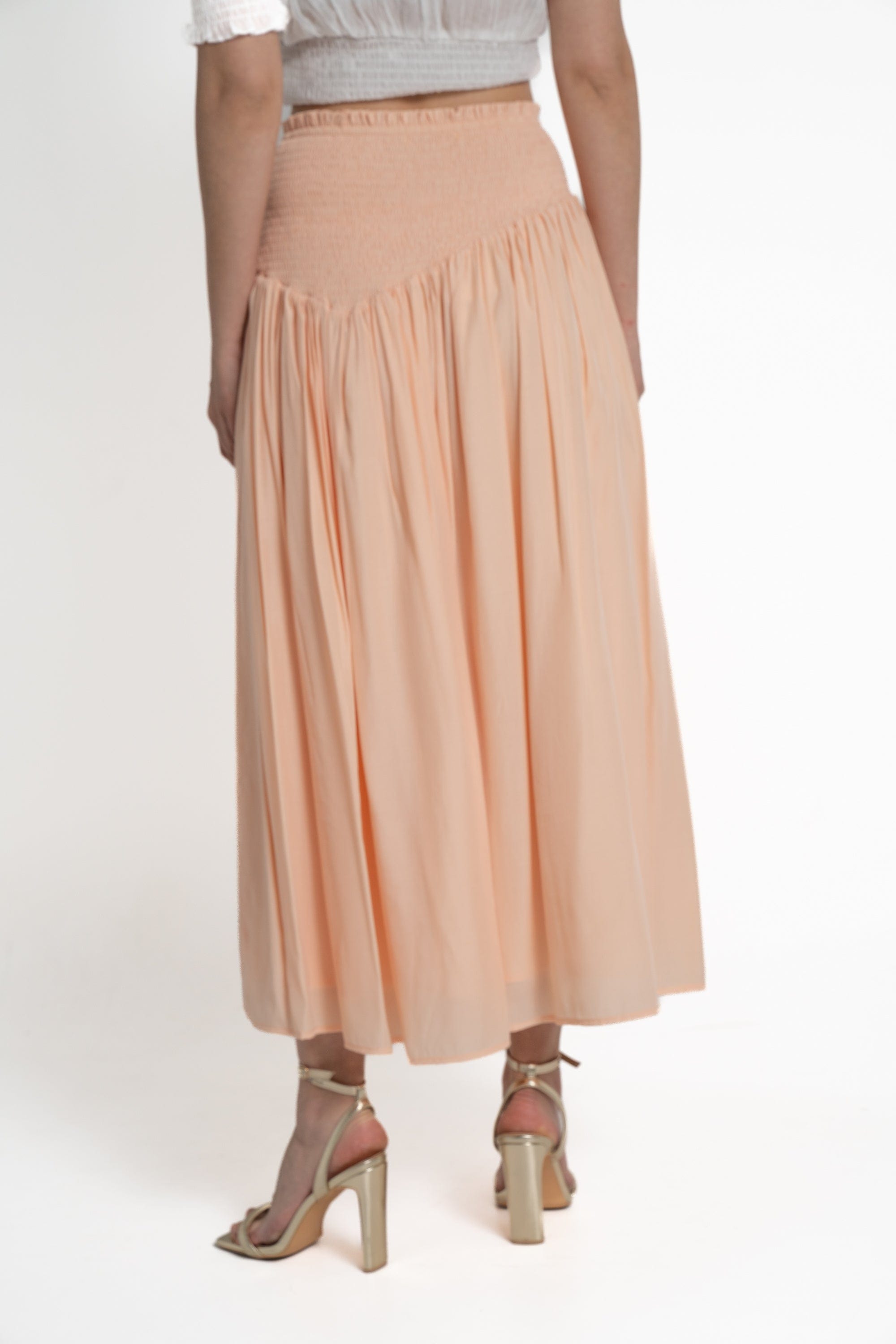 ميكا تنورة طويلة مطاطية من أعلى نسائي