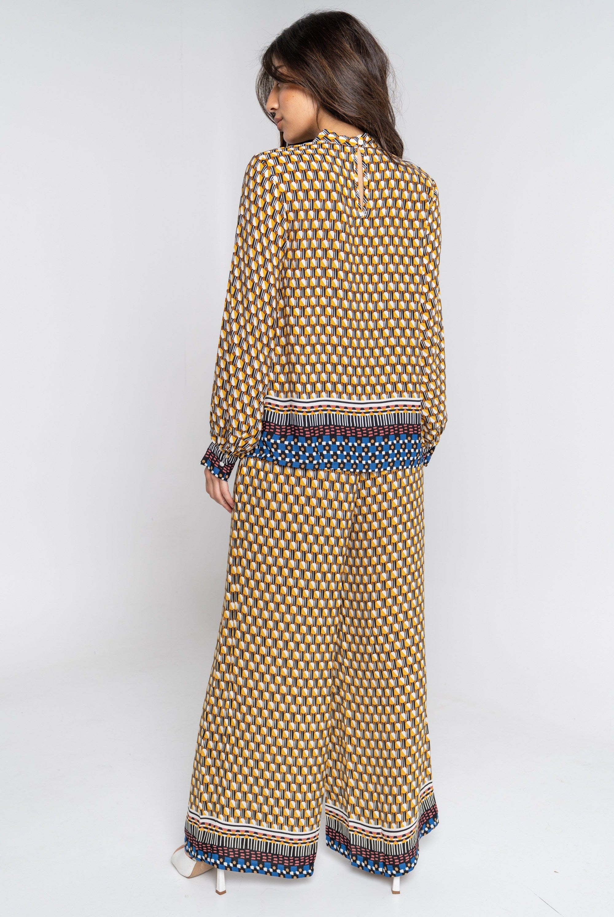 ميكا بنطلون طويل منقوش