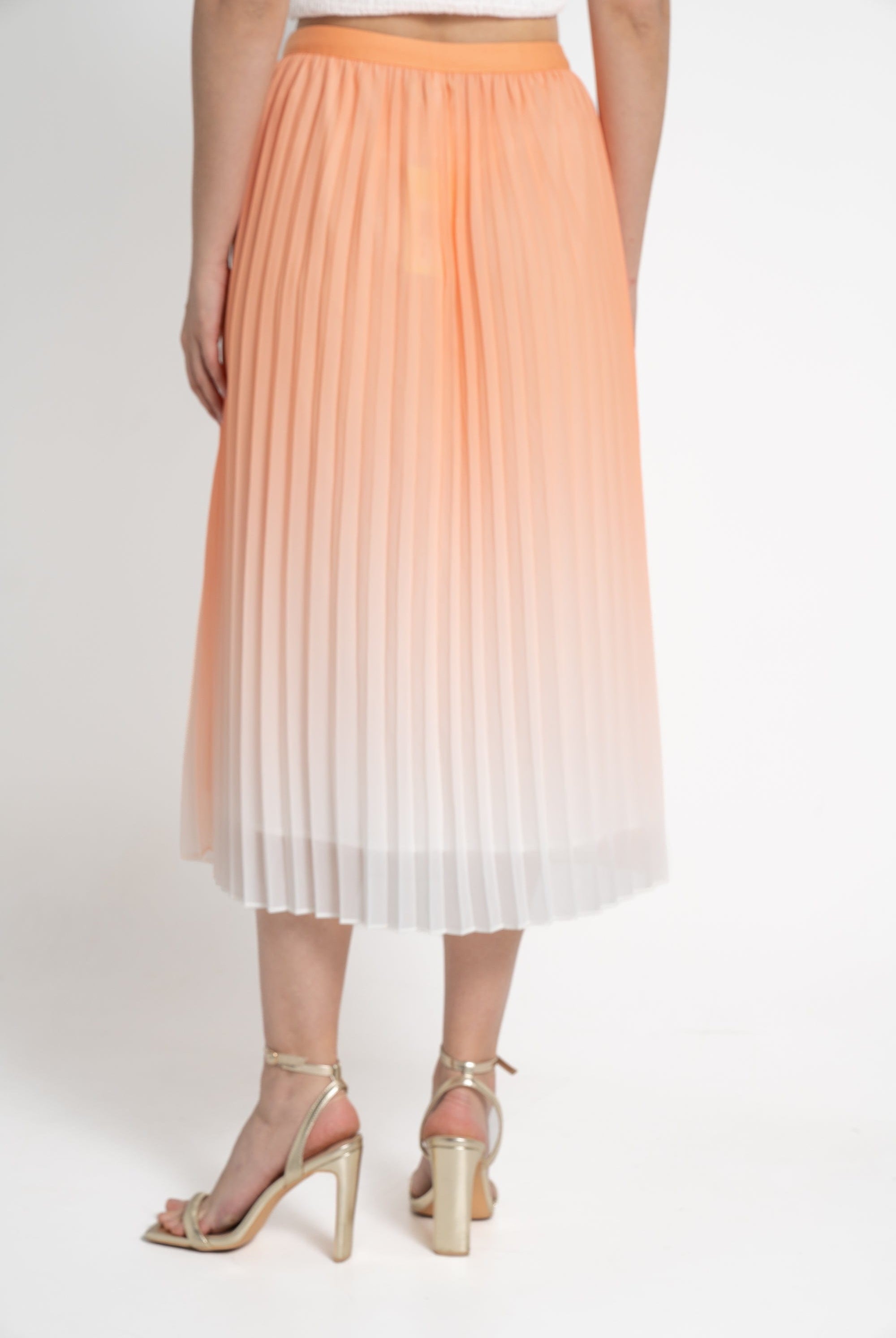 ميكا تنورة ميدي بليسيه ملونة نسائي