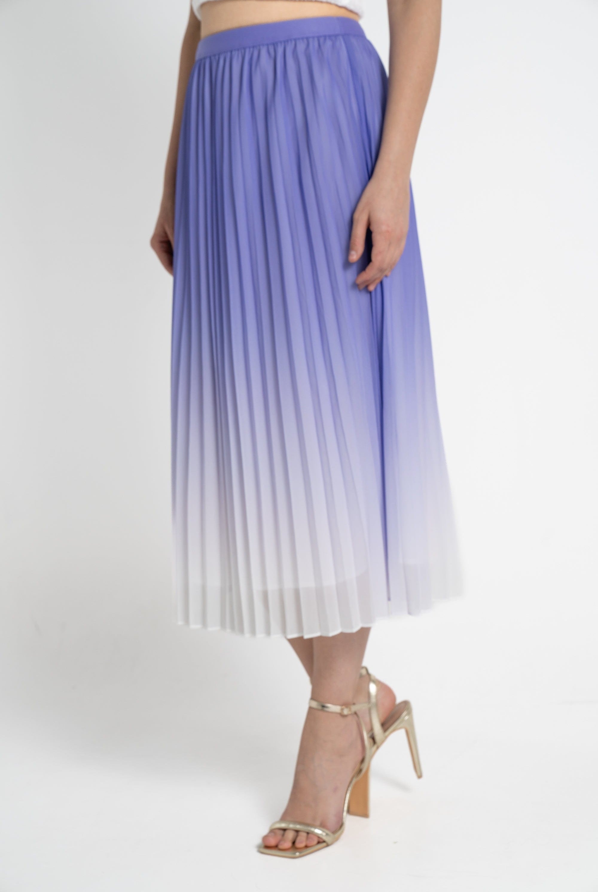 ميكا تنورة ميدي بليسيه ملونة نسائي