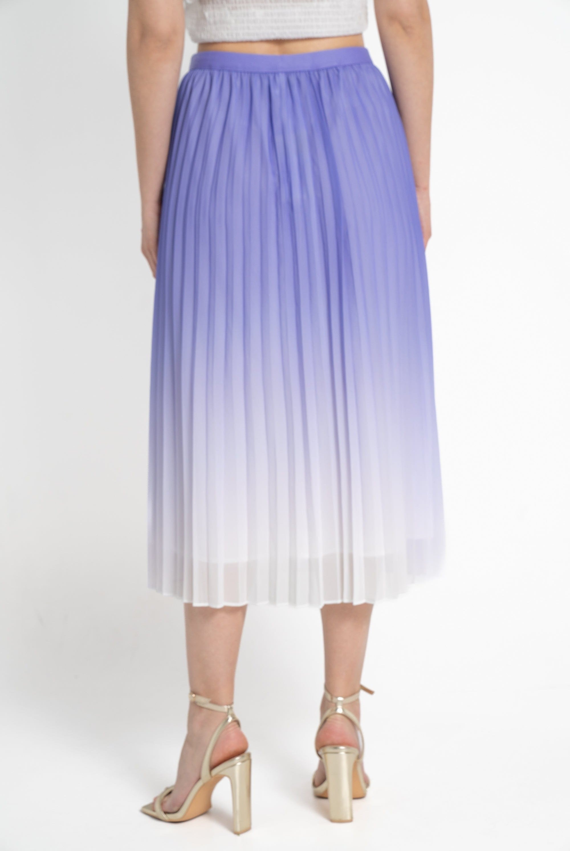 ميكا تنورة ميدي بليسيه ملونة نسائي