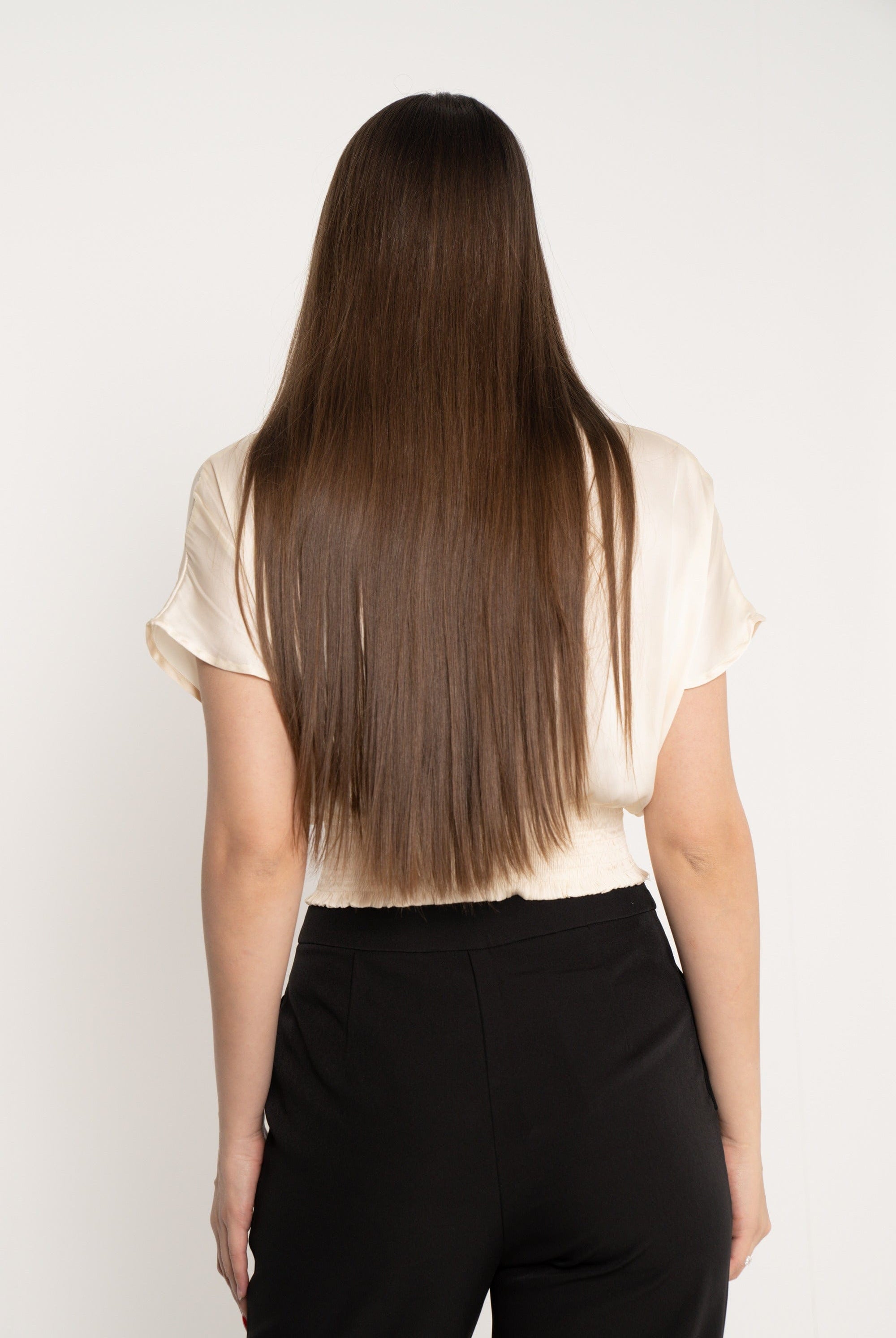 ميكا بلوزة سادة بأزرار أمامية أكمام قصيرة