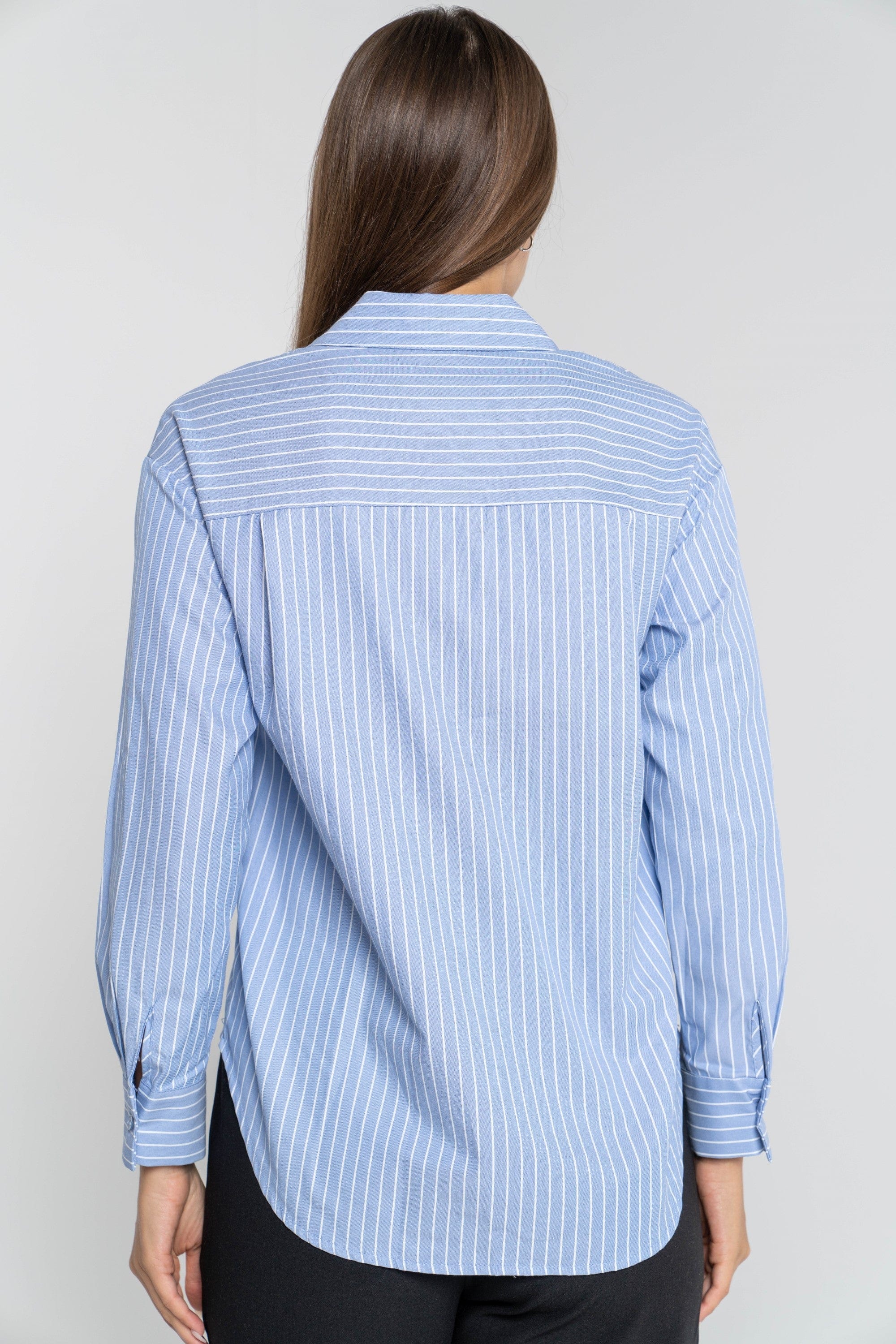 ميكا بلوزة مخططة بالطول أكمام طويلة