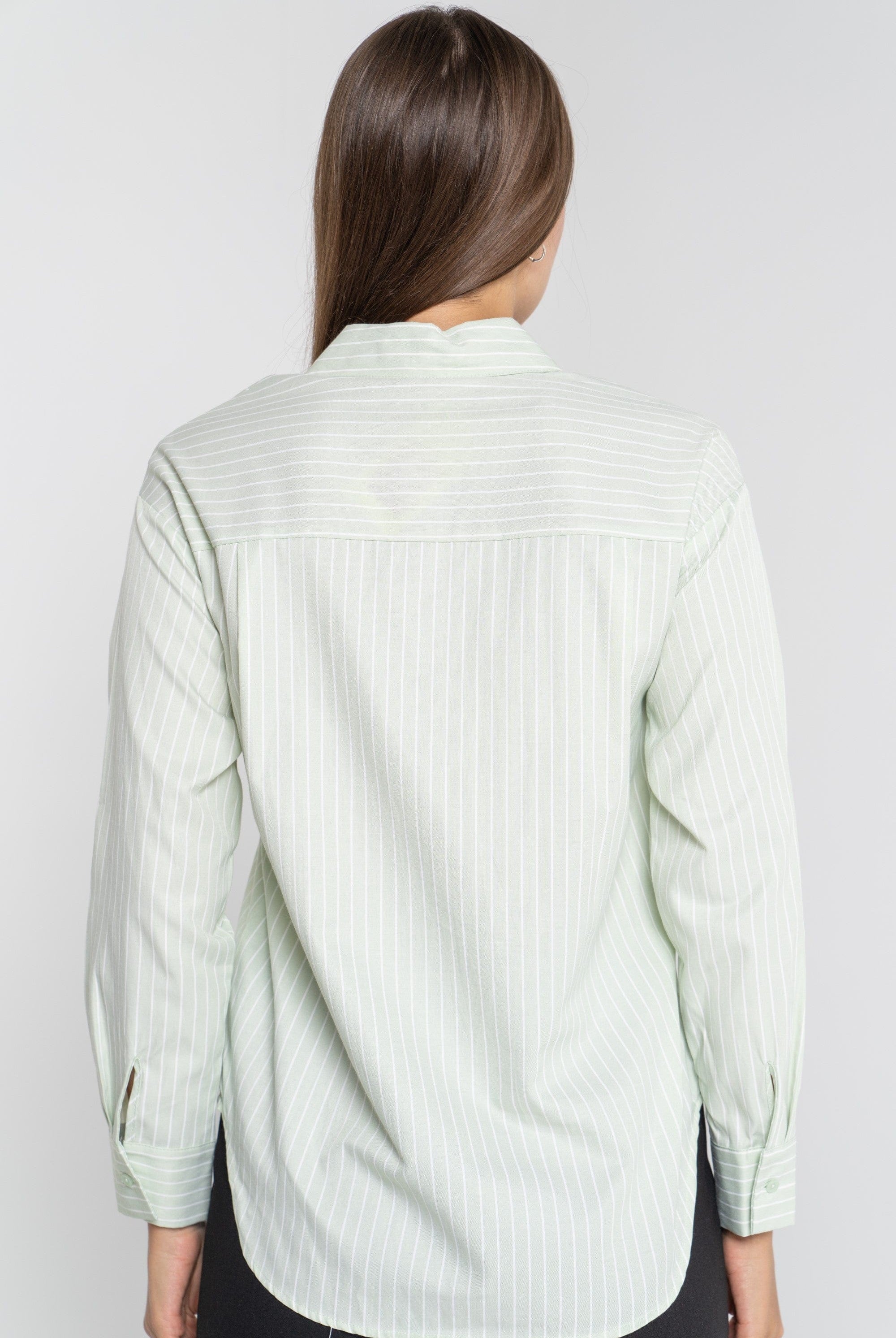 ميكا بلوزة مخططة بالطول أكمام طويلة