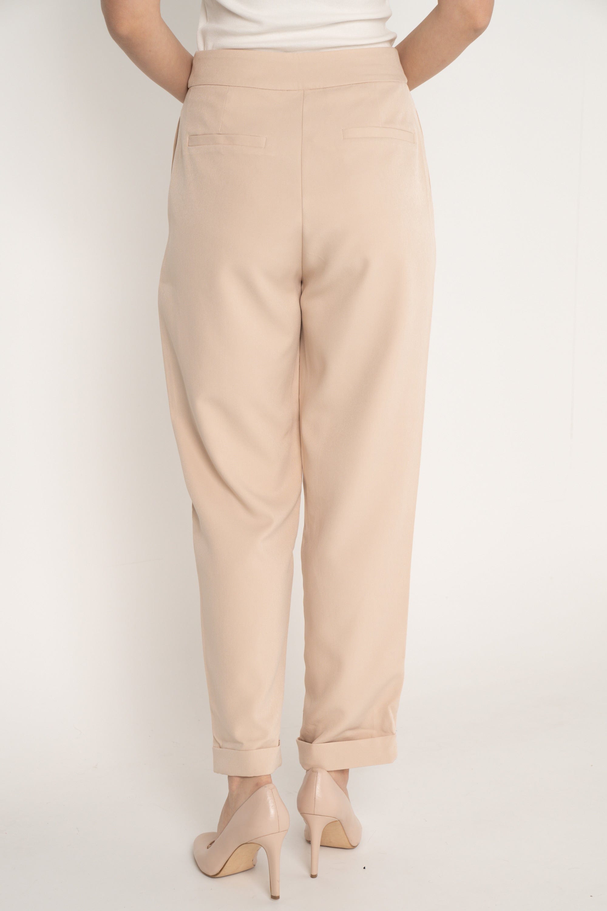 ميكا بنطلون طويل بخصر مرتفع