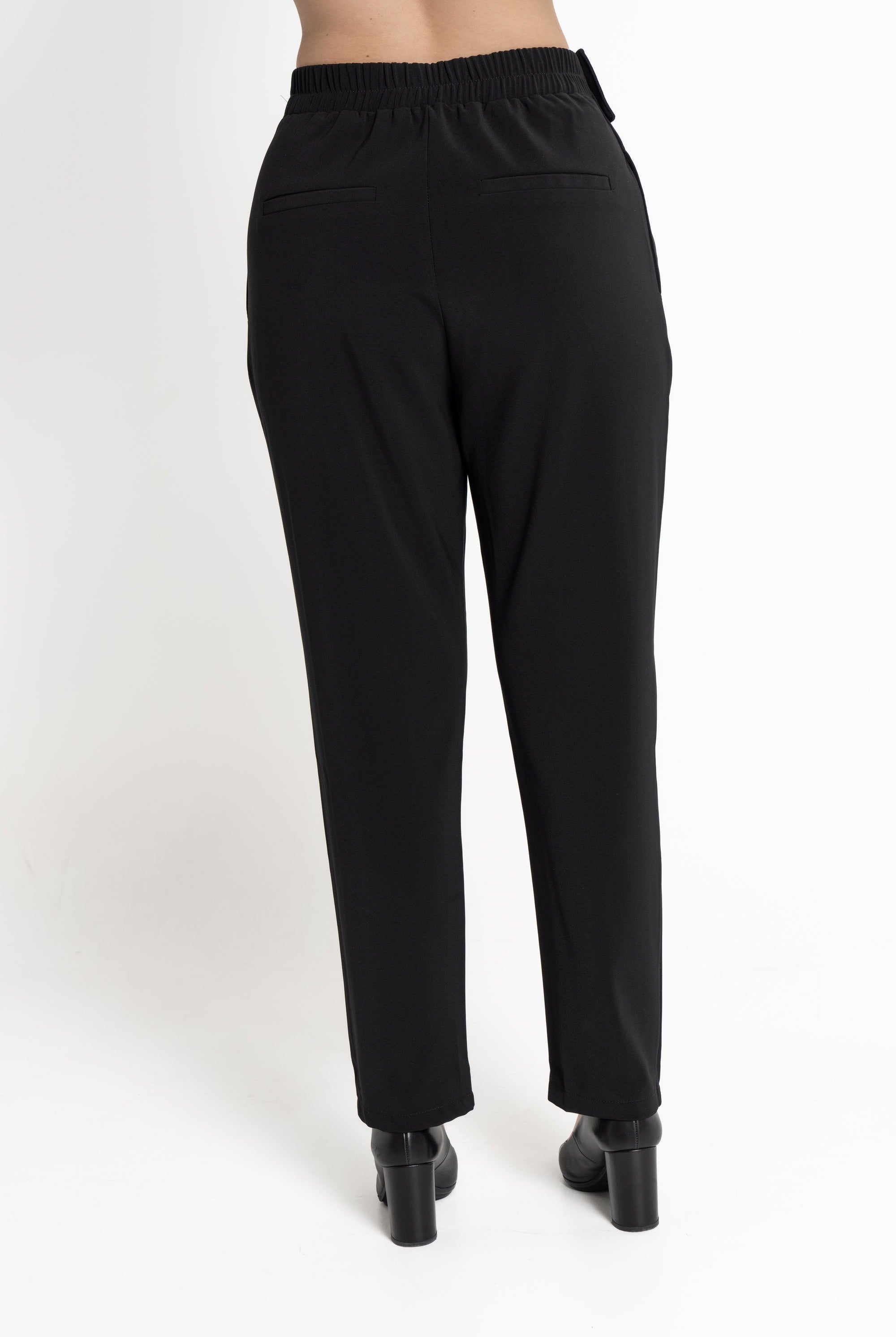 ميكا بنطلون طويل خصر مرتفع رسمي سادة