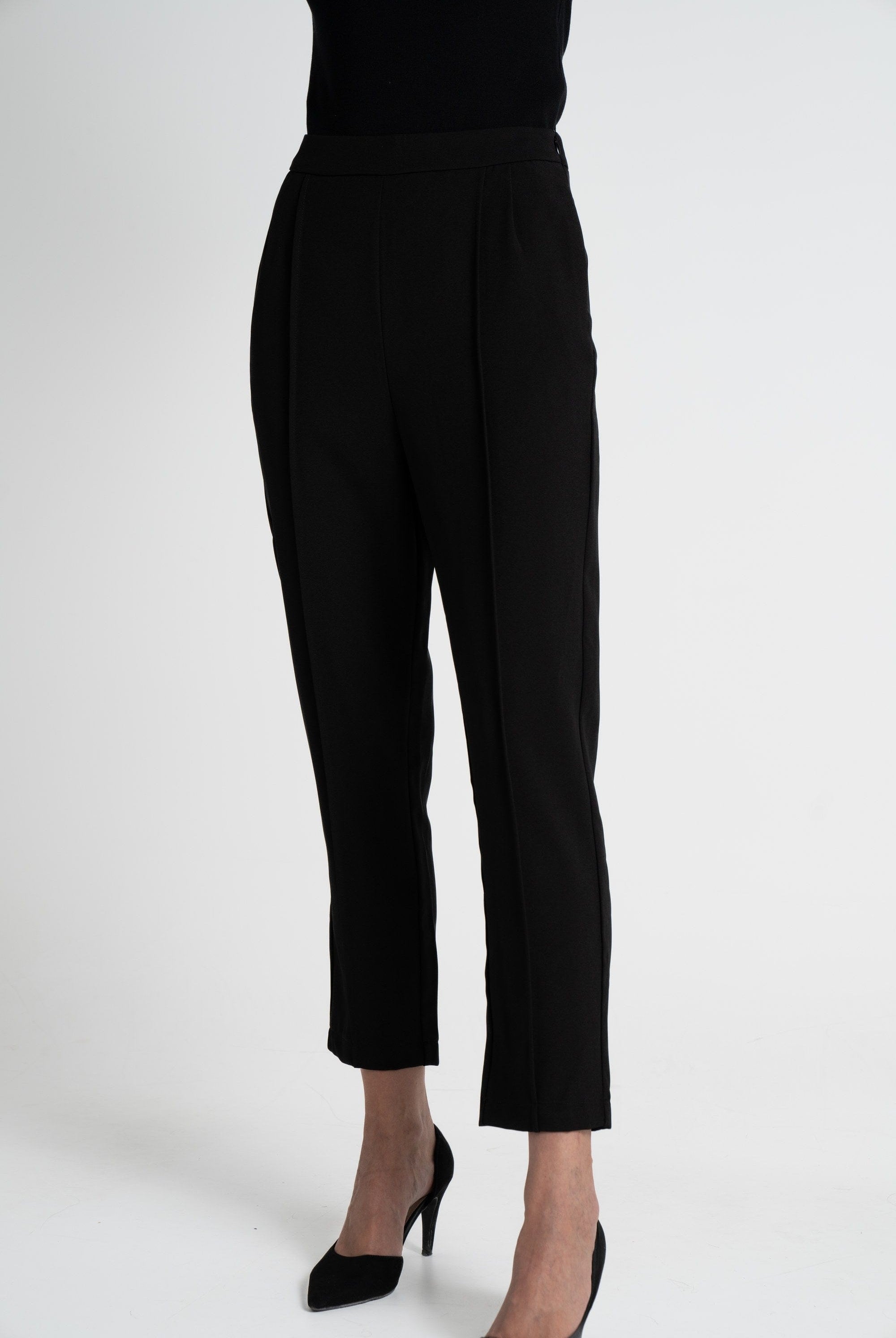 ميكا بنطلون 3/4 سادة خصر مرتفع نسائي