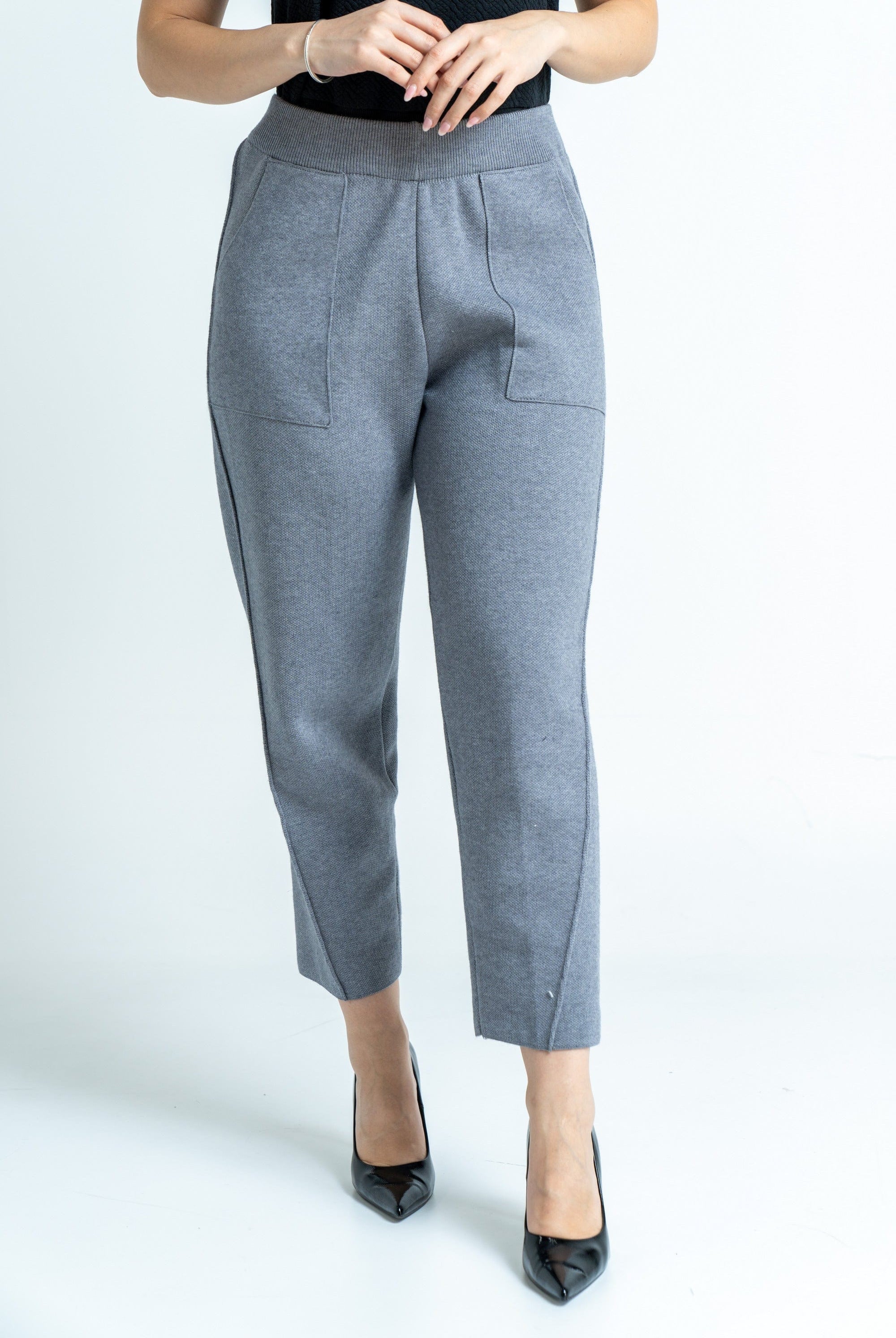 ميكا سروال 3/4 منسوج بجيوب أمامية