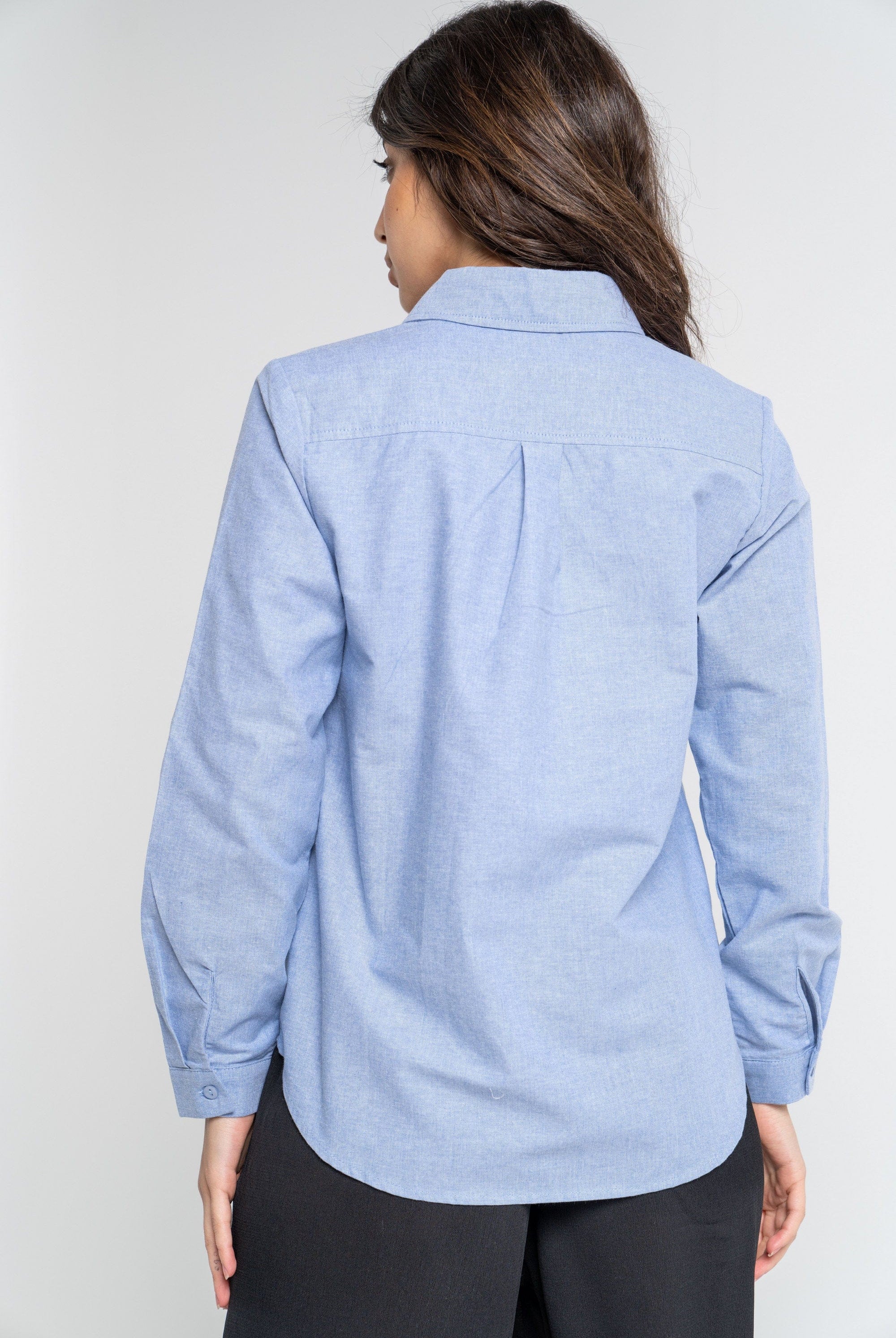 ميكا قميص سادة كم طويل