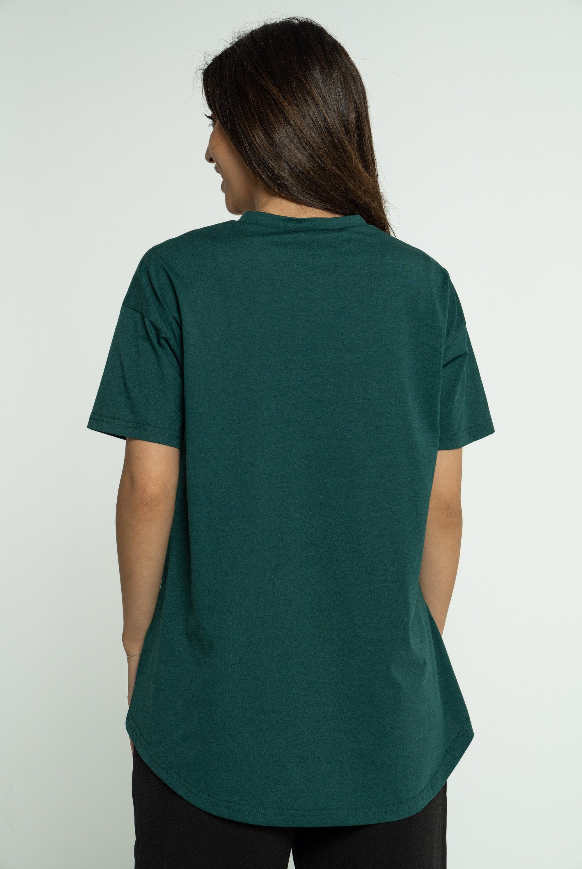 ميكا بلوزة بأكمام قصيرة مطبوعة برقبة دائريية