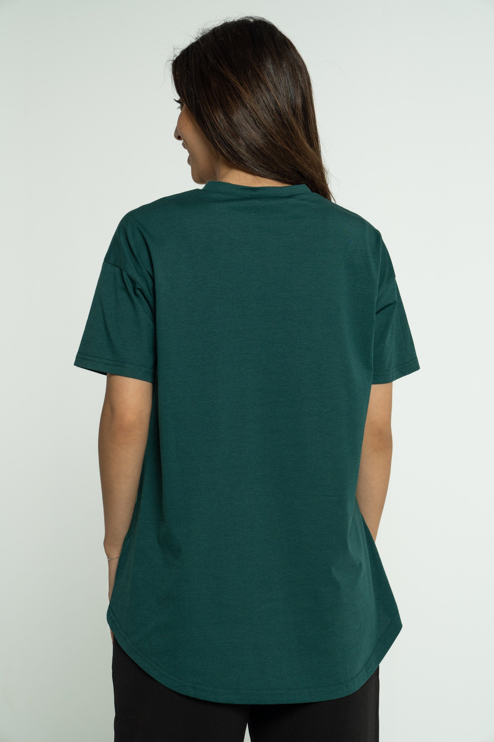 ميكا بلوزة بأكمام قصيرة مطبوعة برقبة دائريية