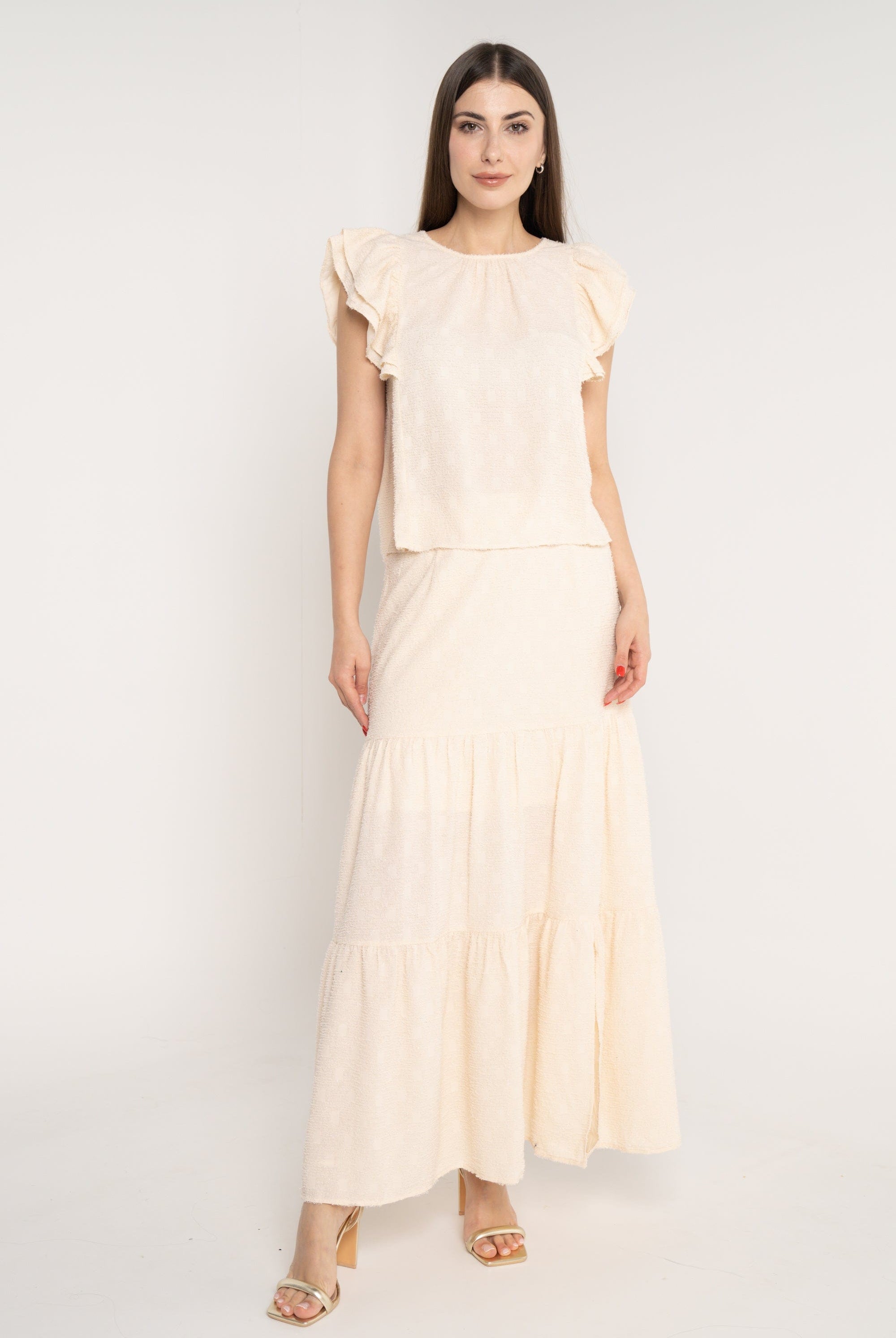 ميكا تنورة طويلة نسائية سادة بكرانيش