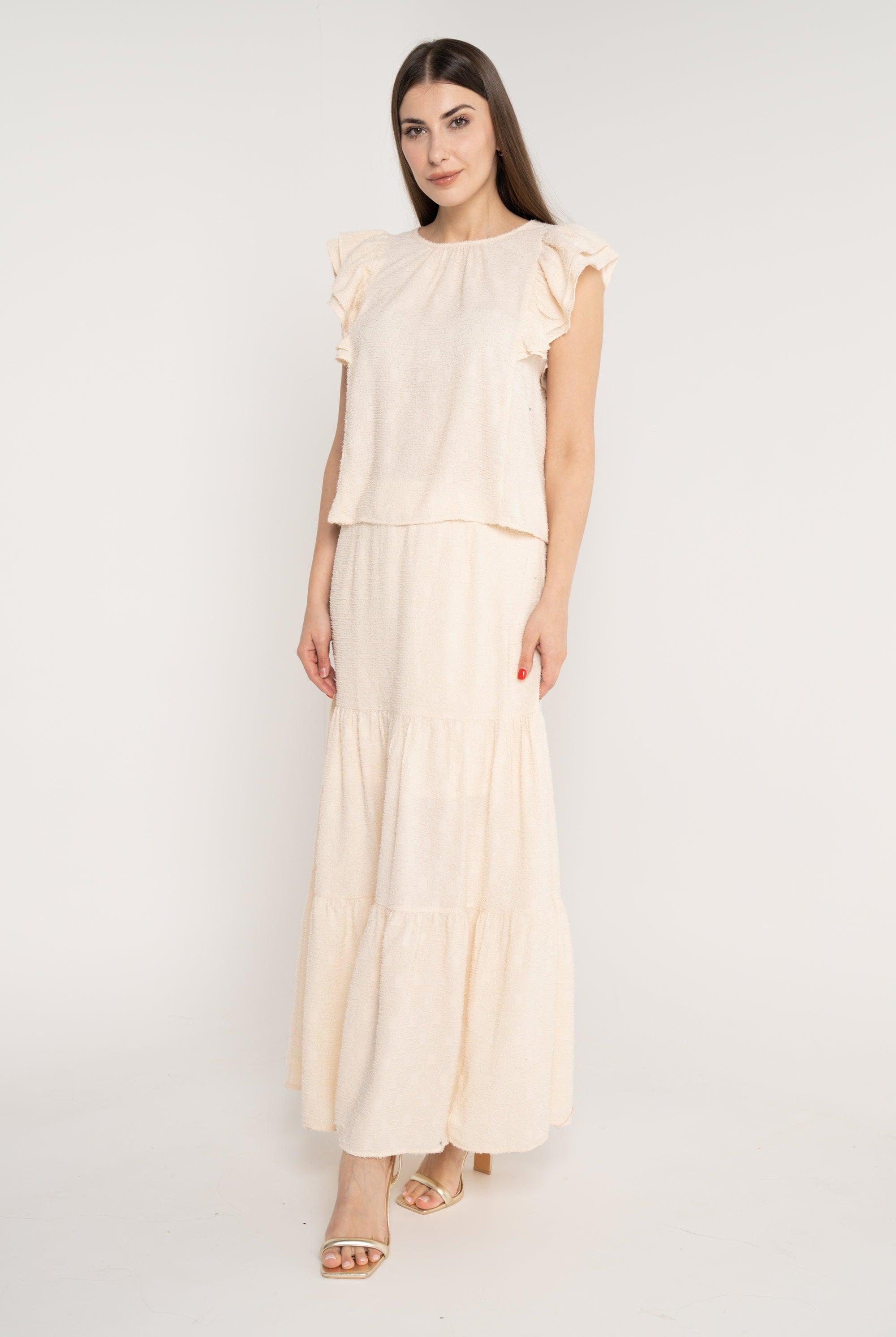 ميكا تنورة طويلة نسائية سادة بكرانيش