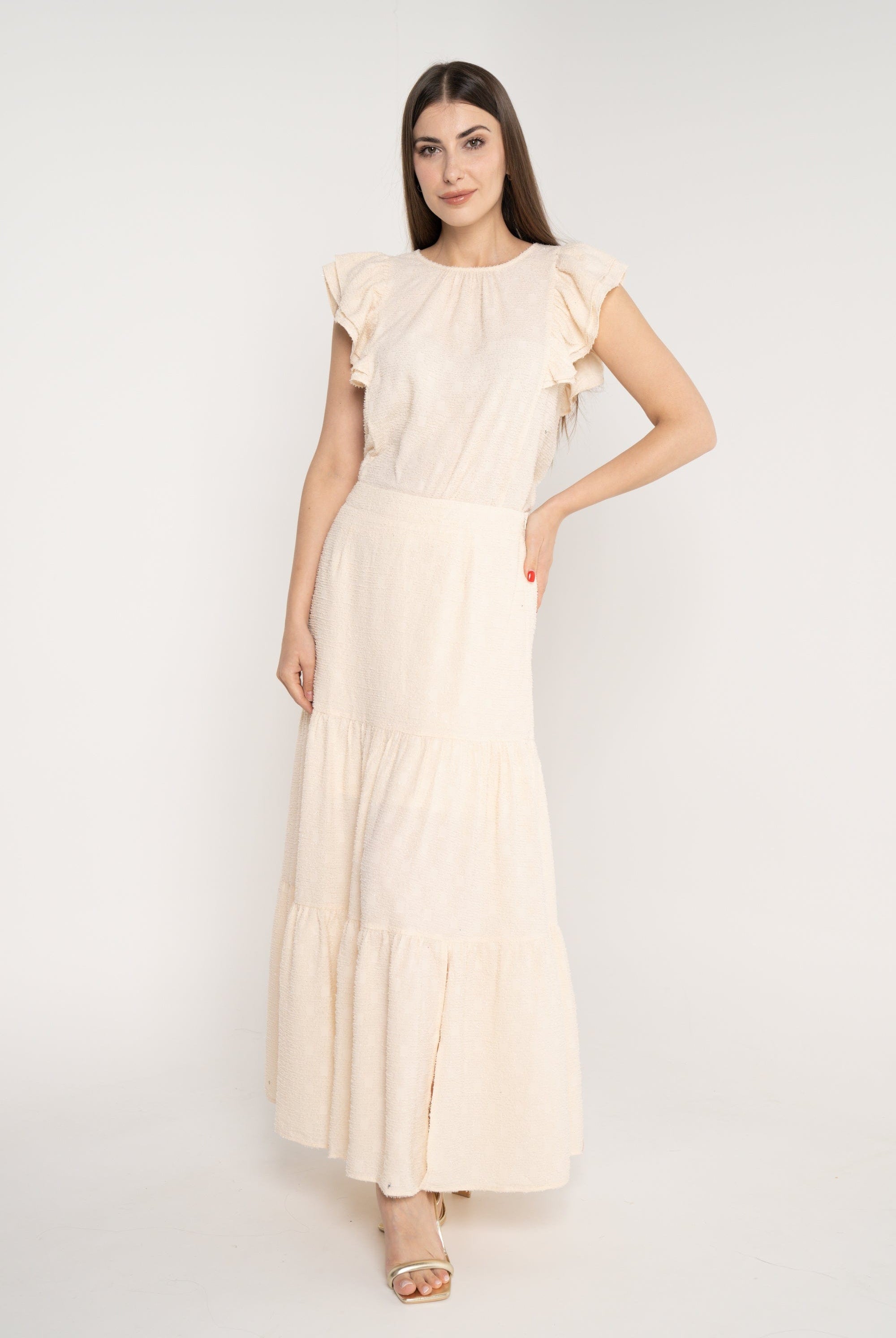 ميكا تنورة طويلة نسائية سادة بكرانيش