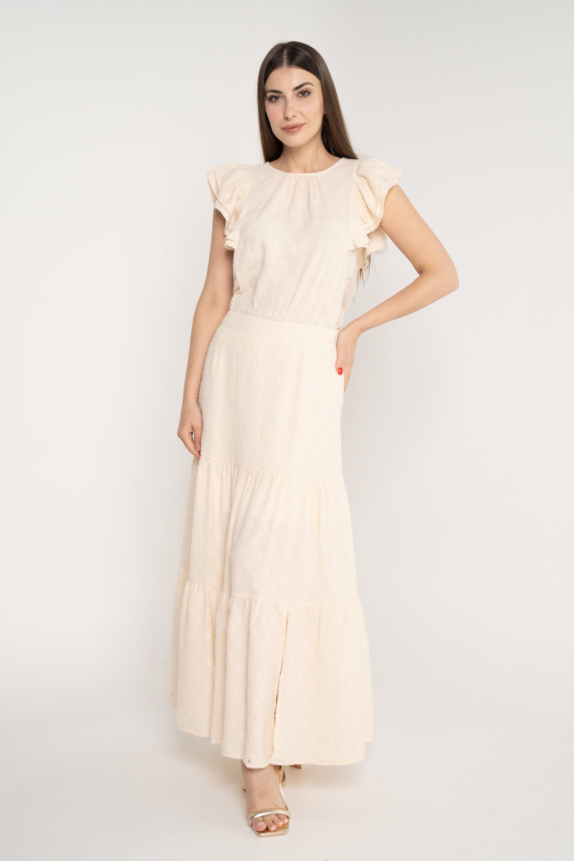 ميكا تنورة طويلة نسائية سادة بكرانيش