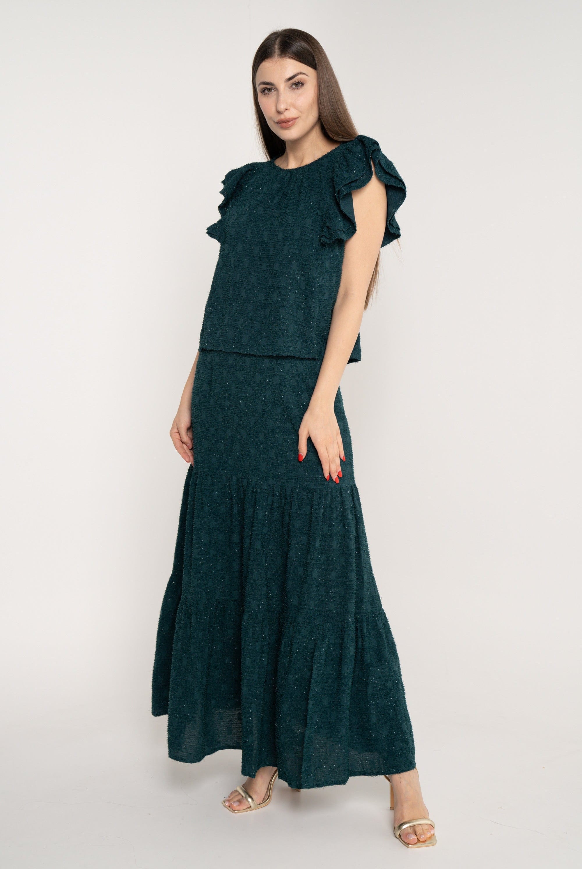 ميكا تنورة طويلة نسائية سادة بكرانيش