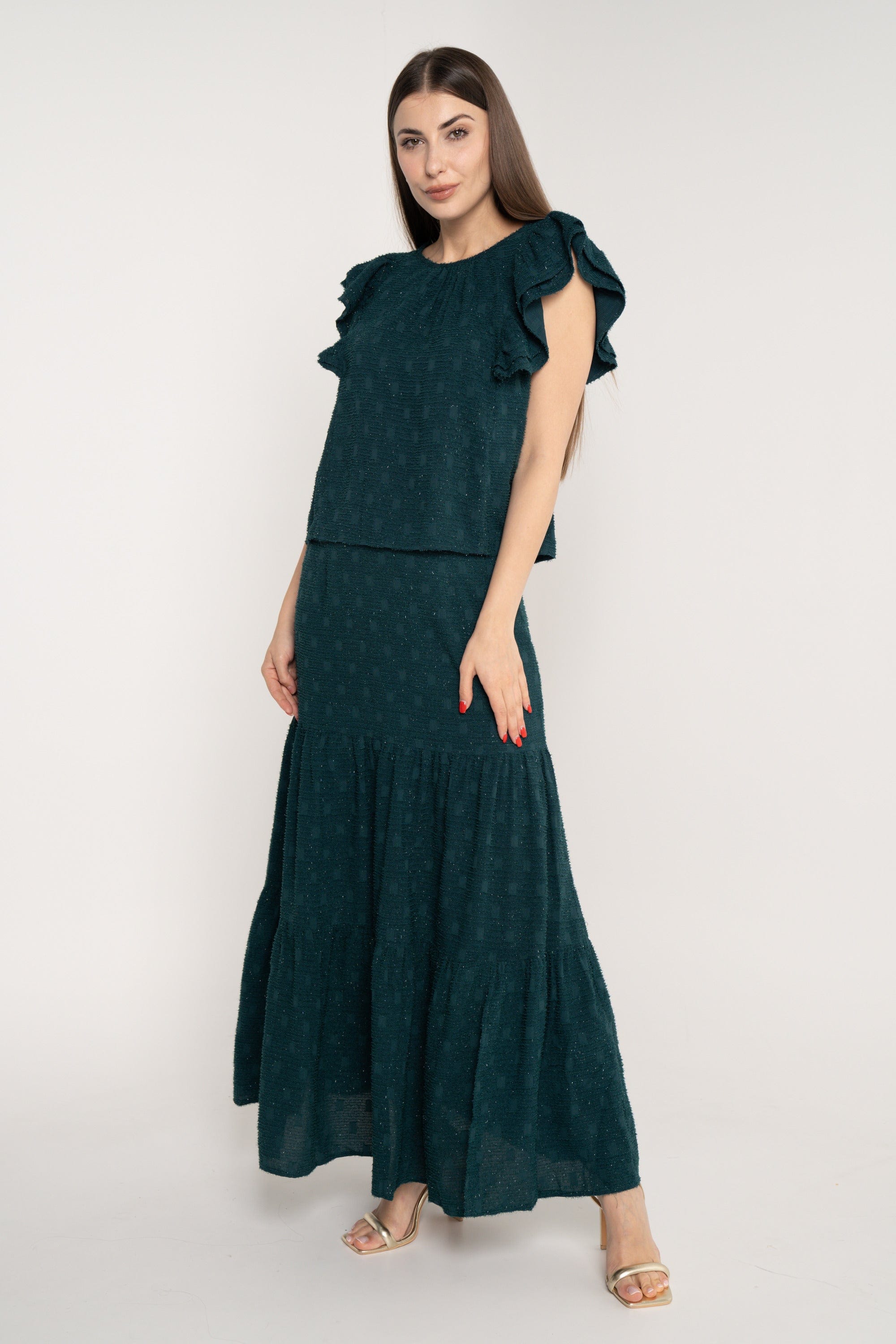 ميكا تنورة طويلة نسائية سادة بكرانيش