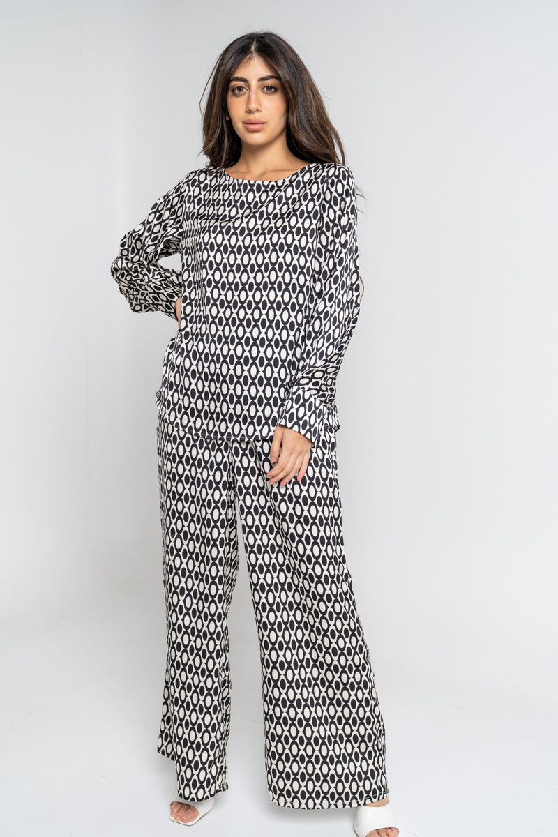 CZARINA | WIDE-LEG GEOMETRIC TROUSERS main image 1