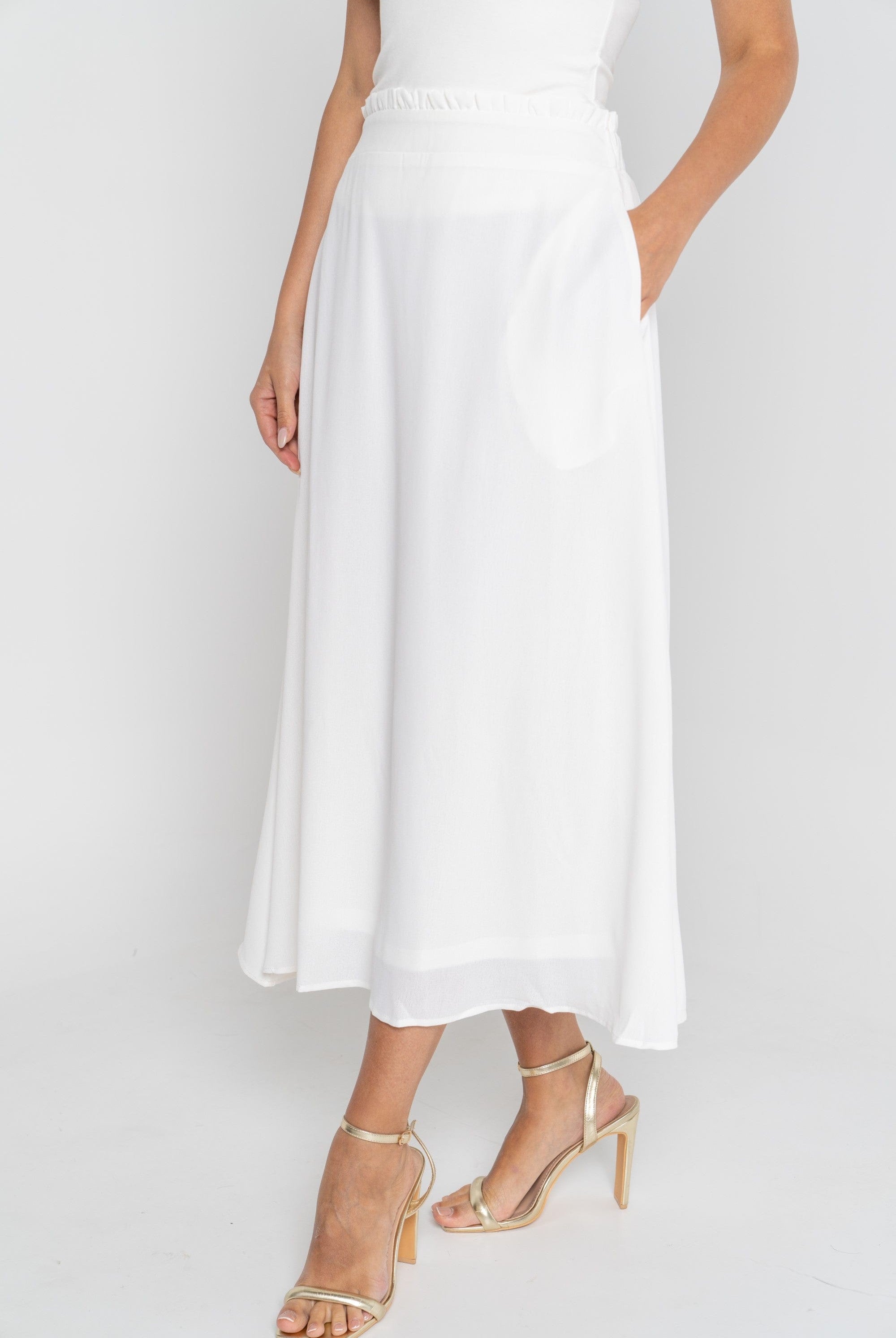 ميكا تنورة ميدي سادة نسائية