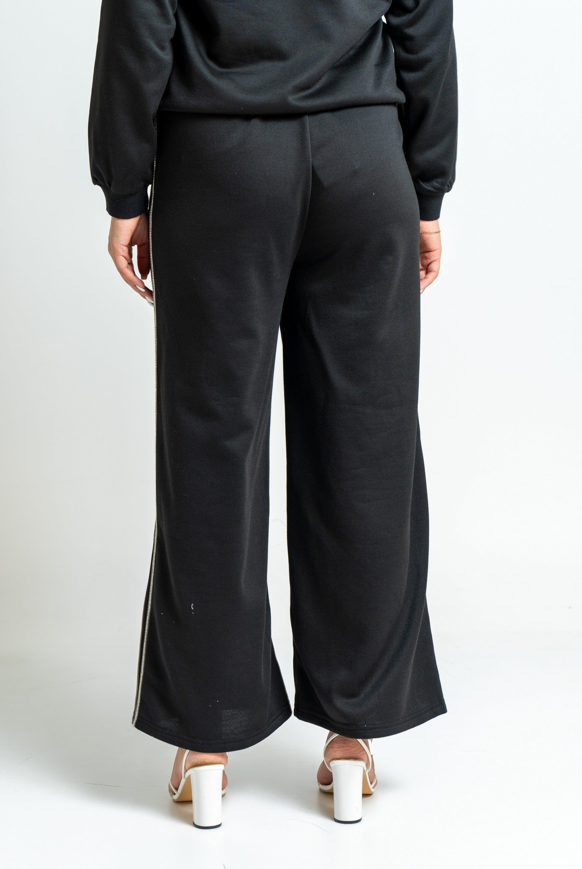 ميكا سروال طويل سادة بخط جانبي