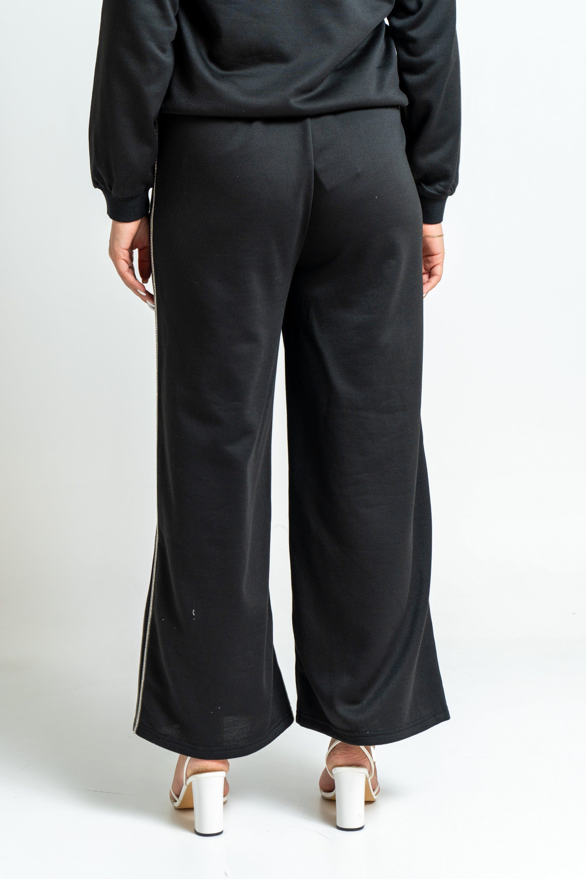 ميكا سروال طويل سادة بخط جانبي