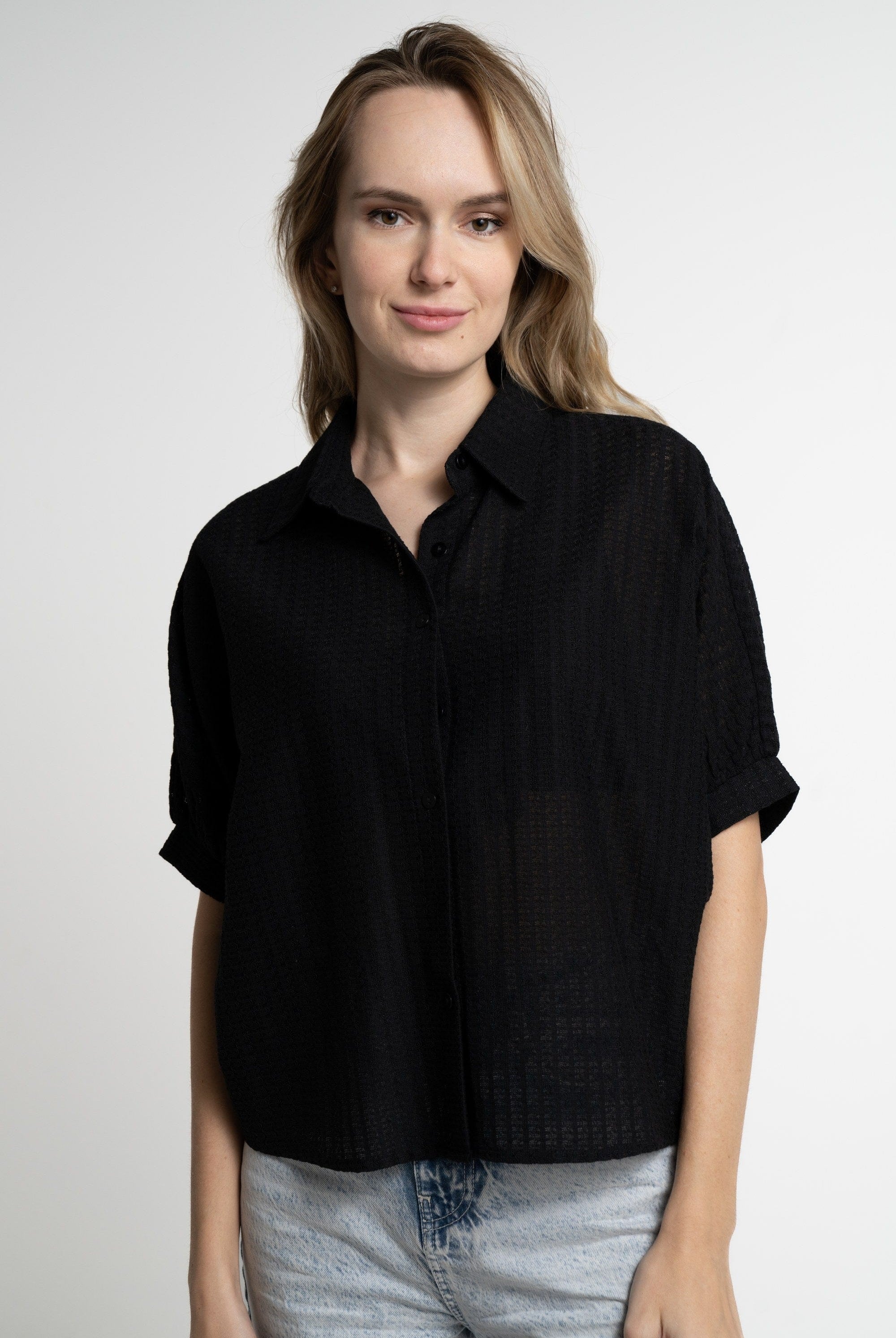 ميكا قميص بأكمام 3/4 واسع نسائي