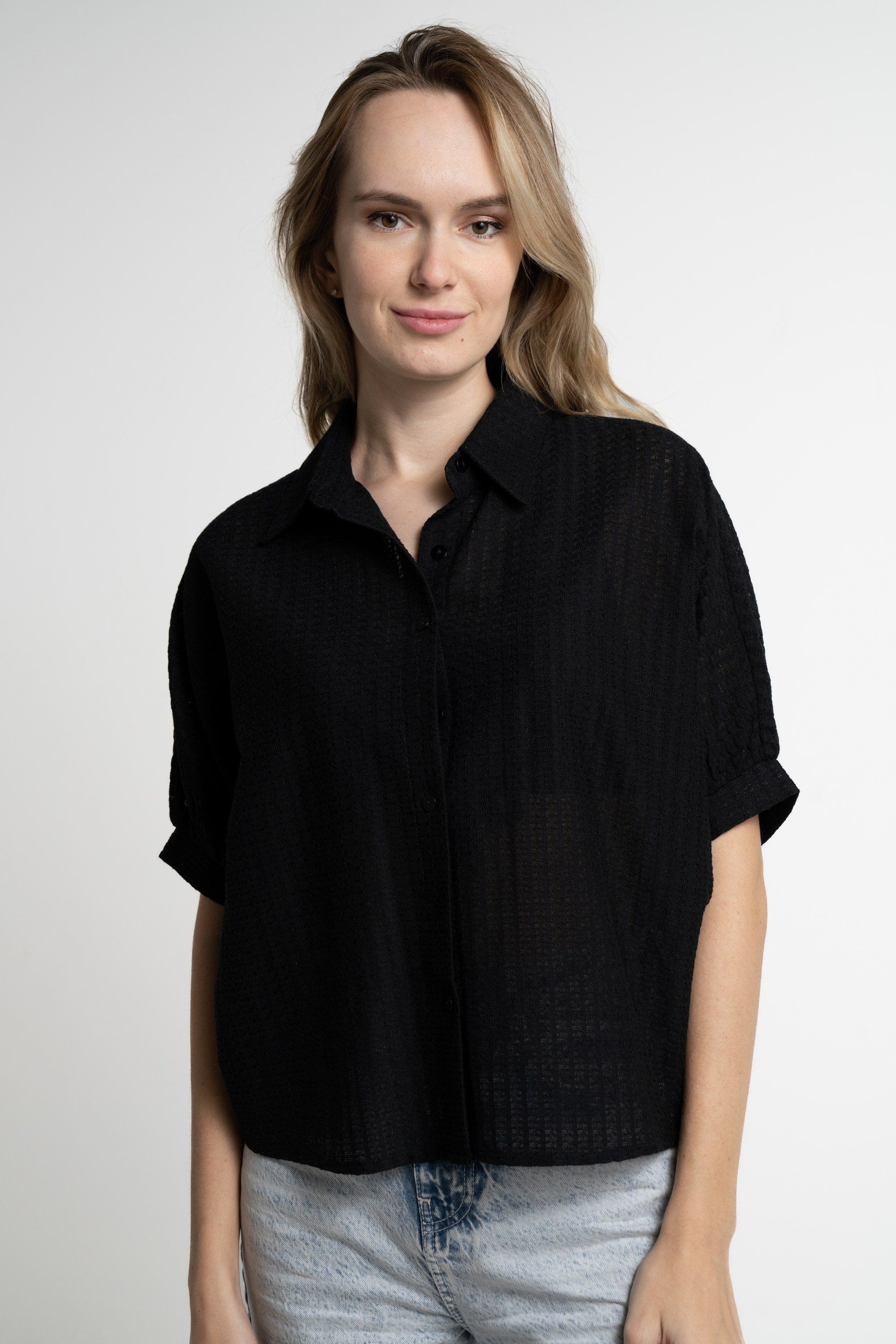 ميكا قميص بأكمام 3/4 واسع نسائي