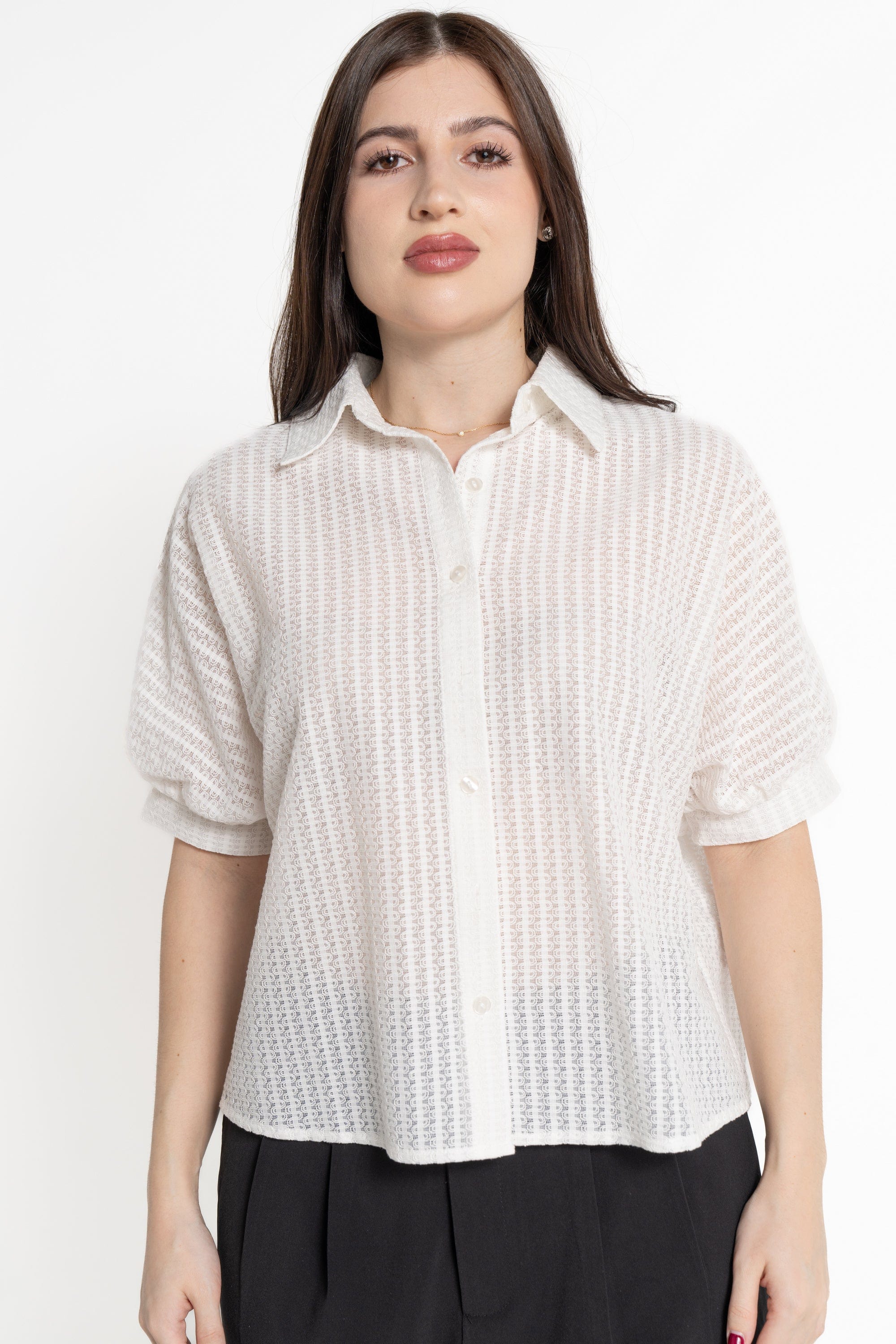 ميكا قميص بأكمام 3/4 واسع نسائي