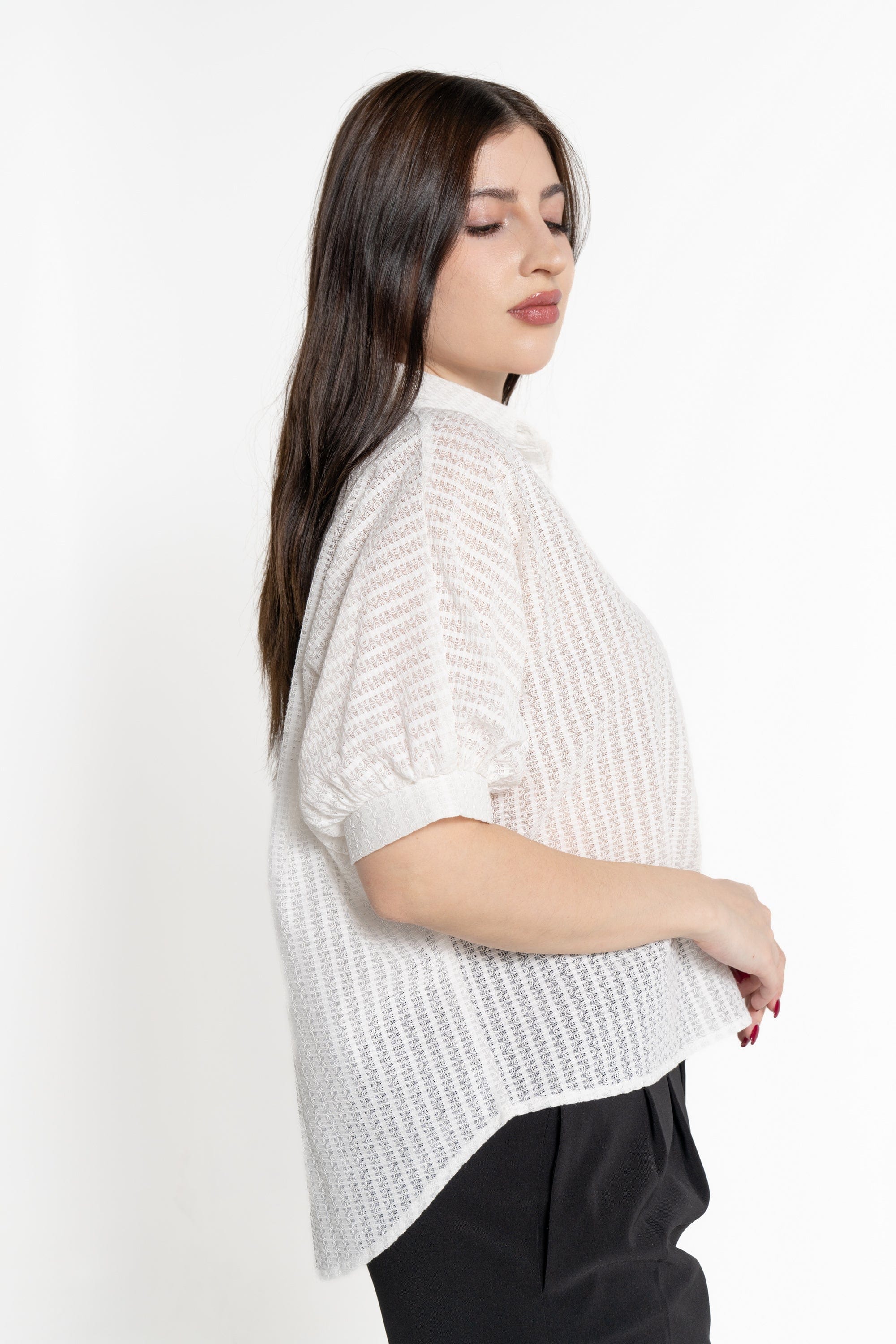 ميكا قميص بأكمام 3/4 واسع نسائي