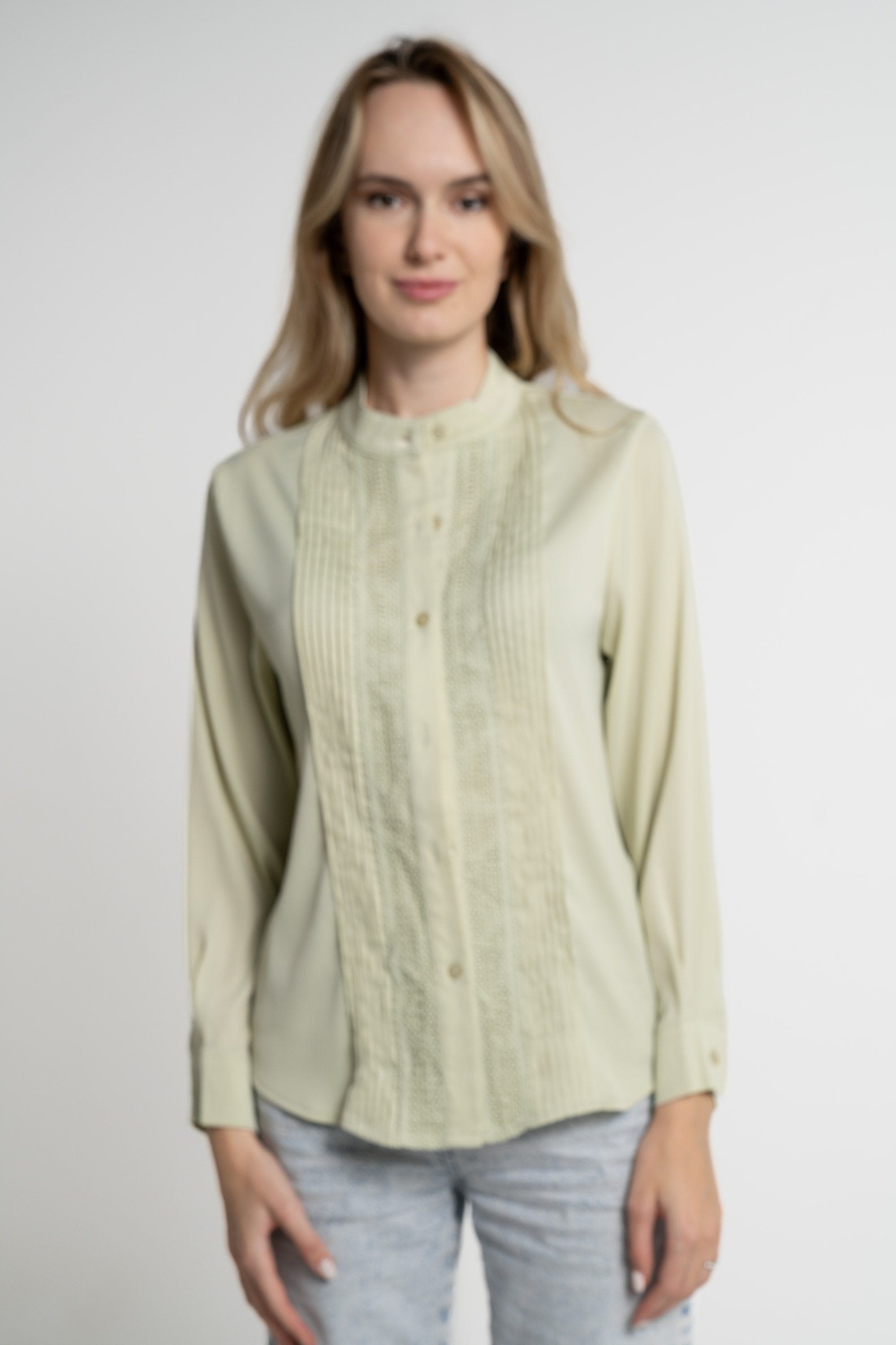 ميكا بلوزة بأكمام طويلة نسائية رسمية